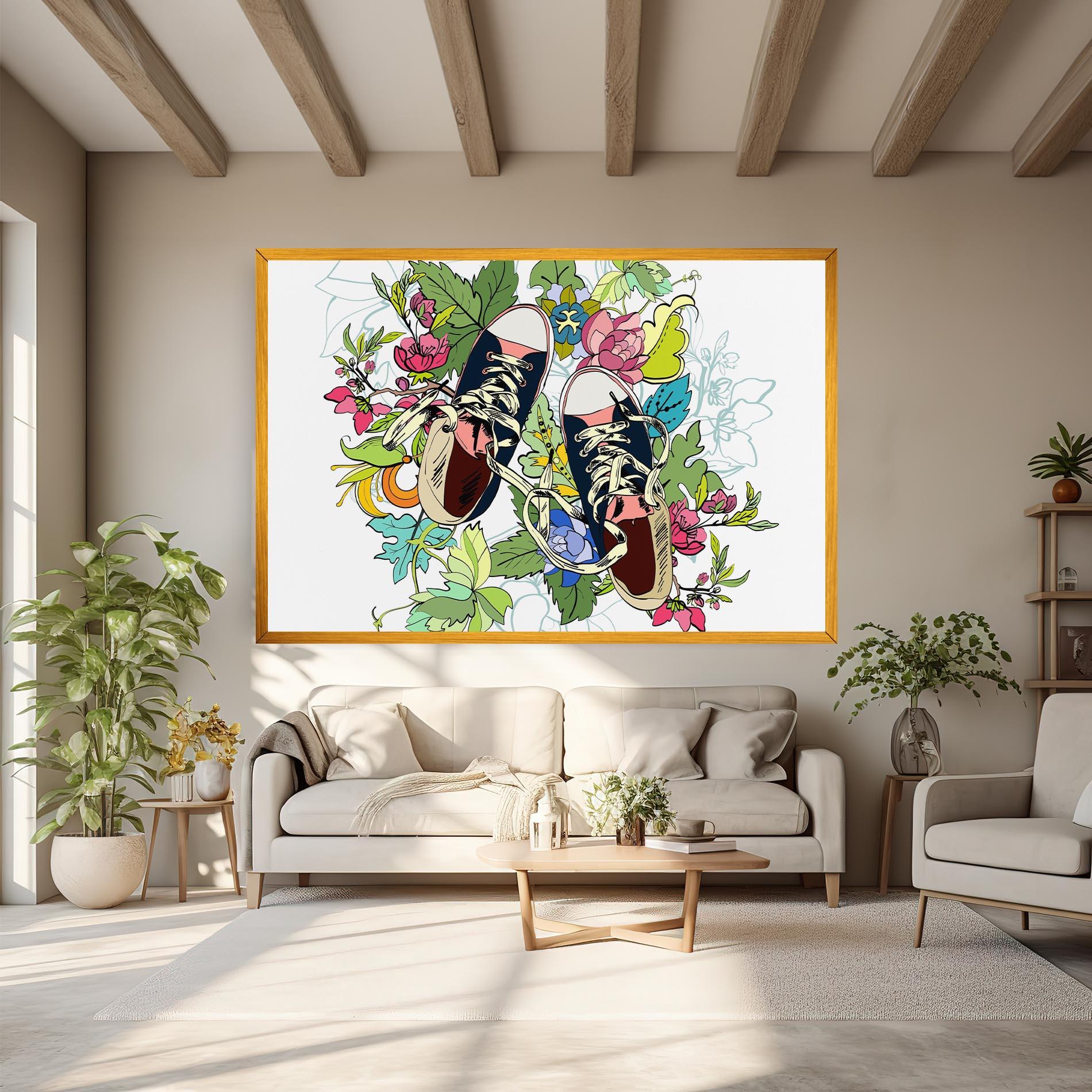 Vászonkép Flower Shoes mockup 6