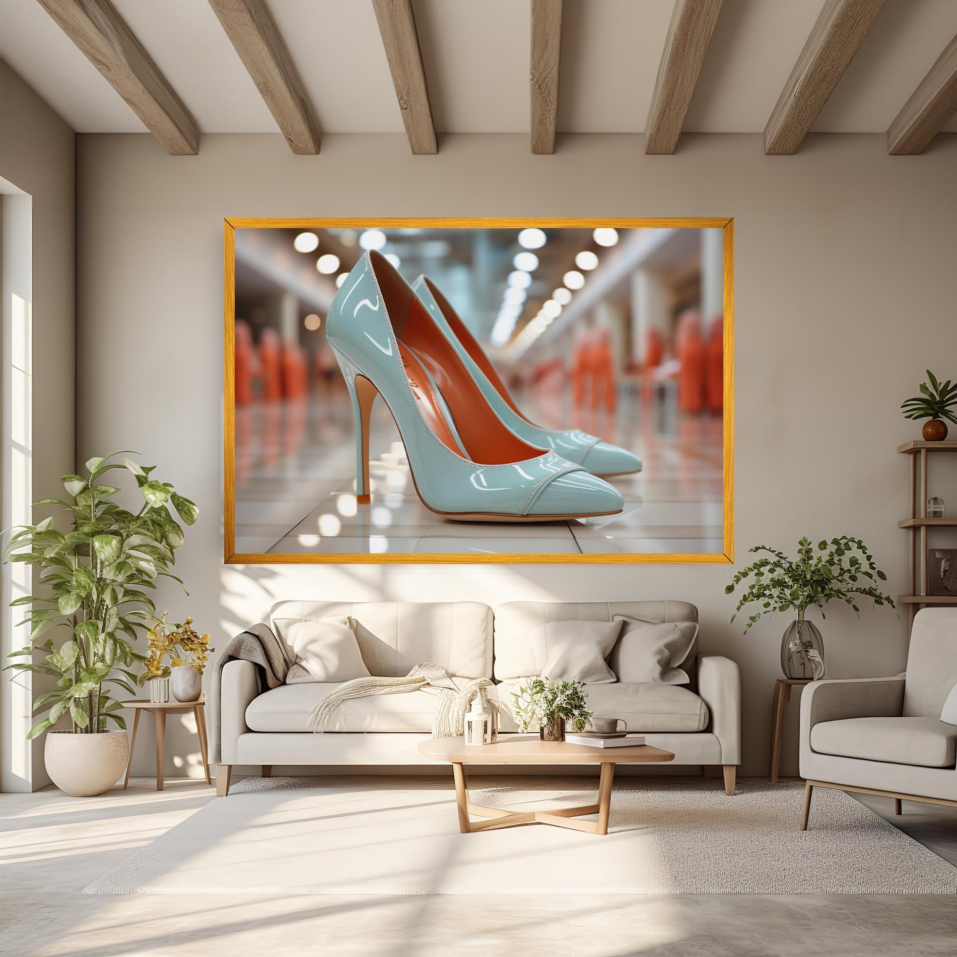 Vászonkép Light Blue Heels mockup 6