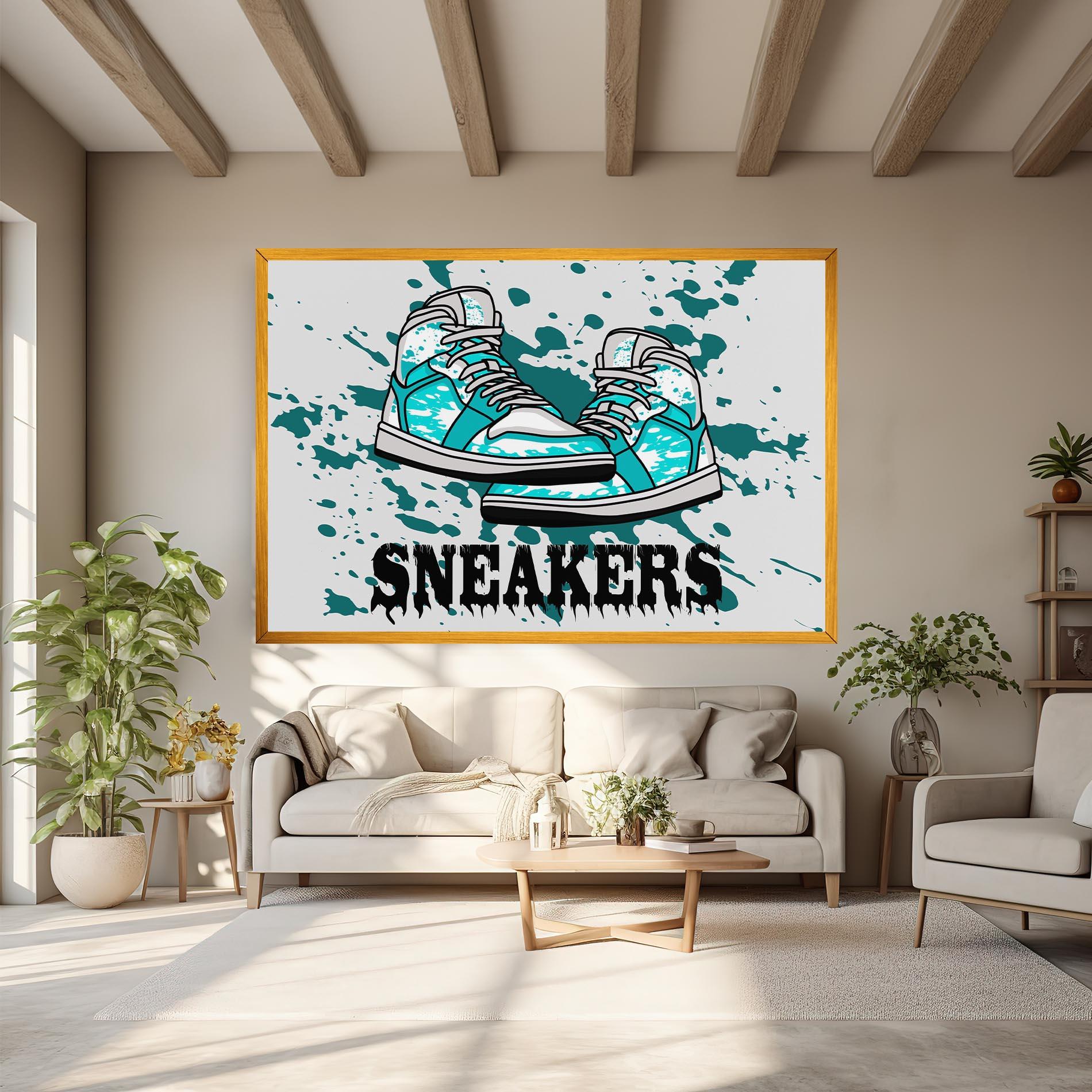 Vászonkép Light Blue Sneakers mockup 6