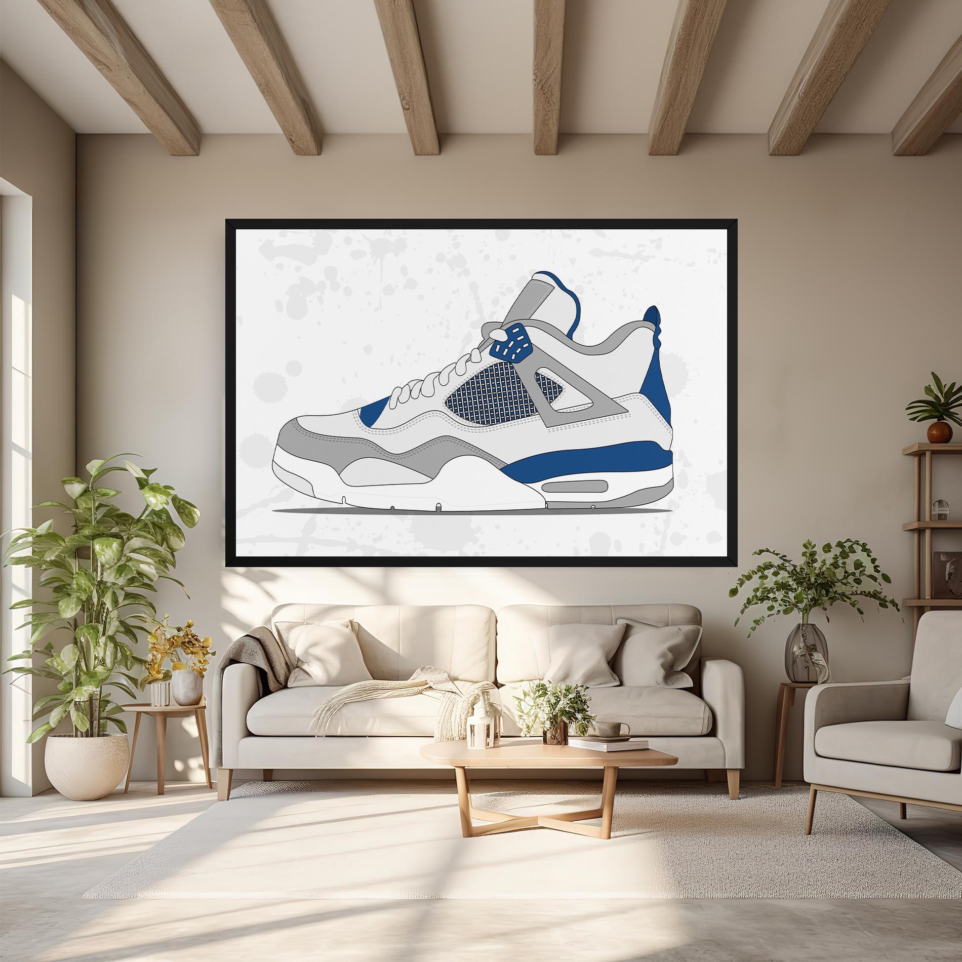 Vászonkép Blue Grey Sneakers mockup 6
