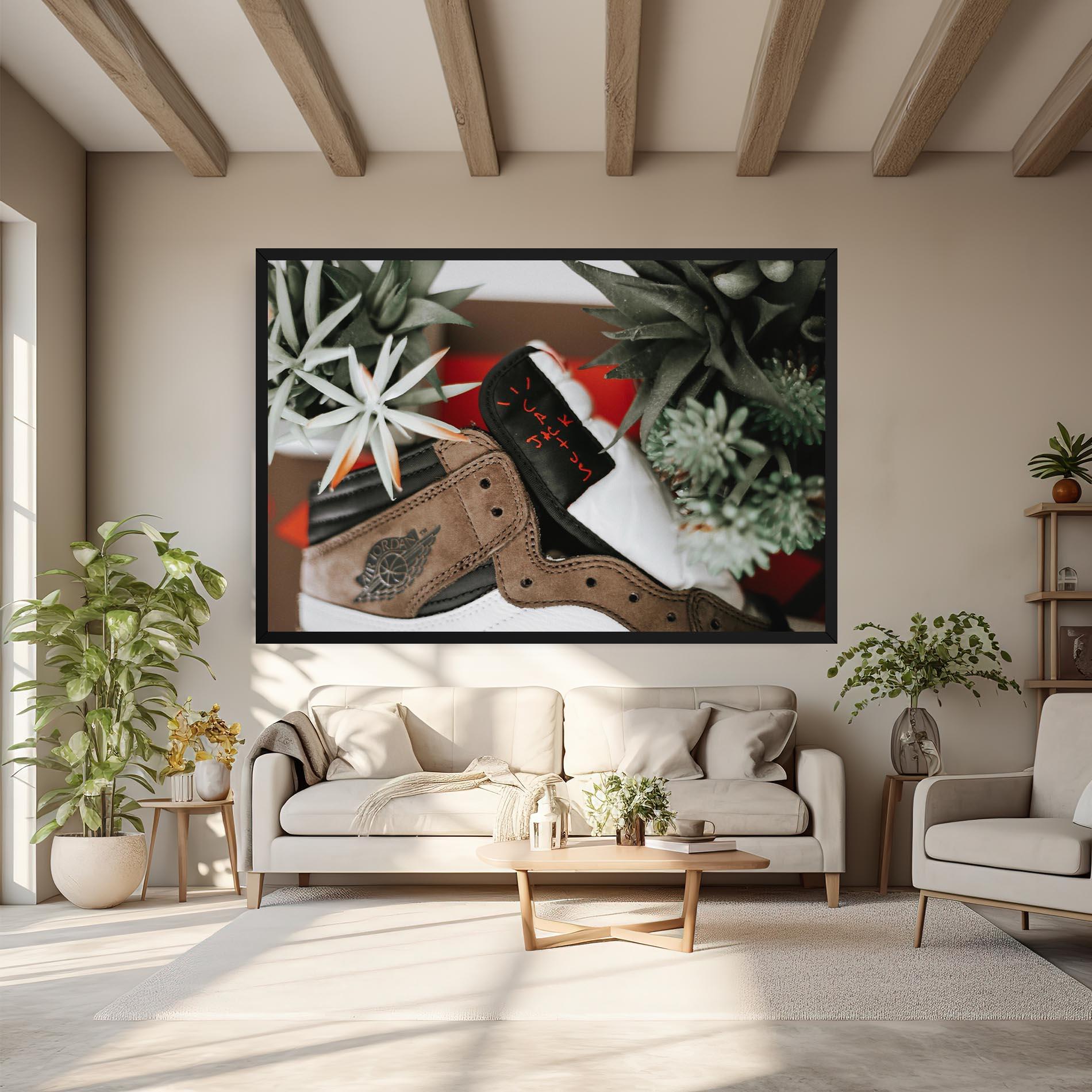 Vászonkép Brown Air Jordan mockup 6