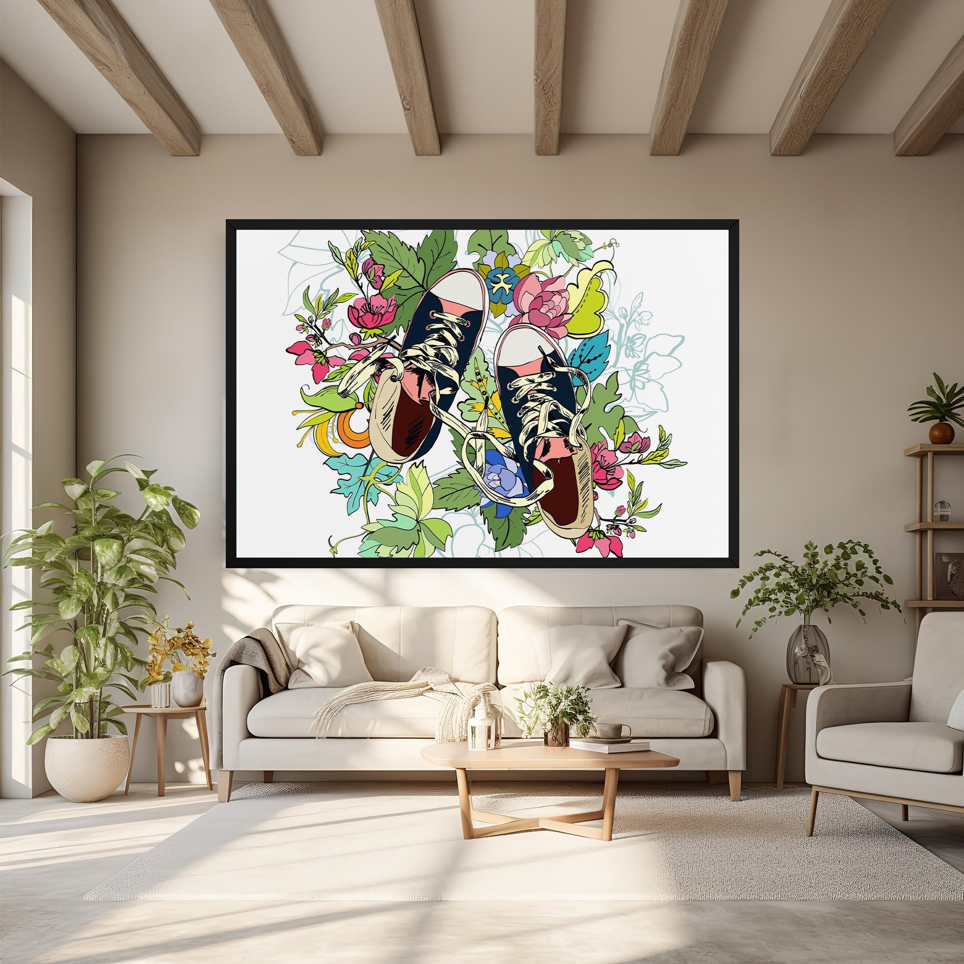 Vászonkép Flower Shoes mockup 6