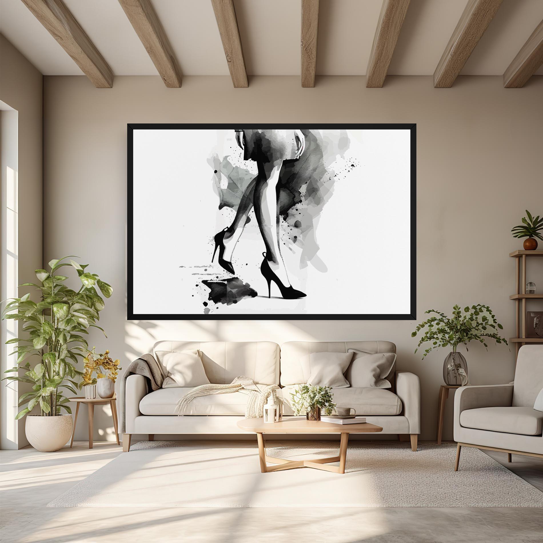 Vászonkép Watercolor Shoes mockup 6