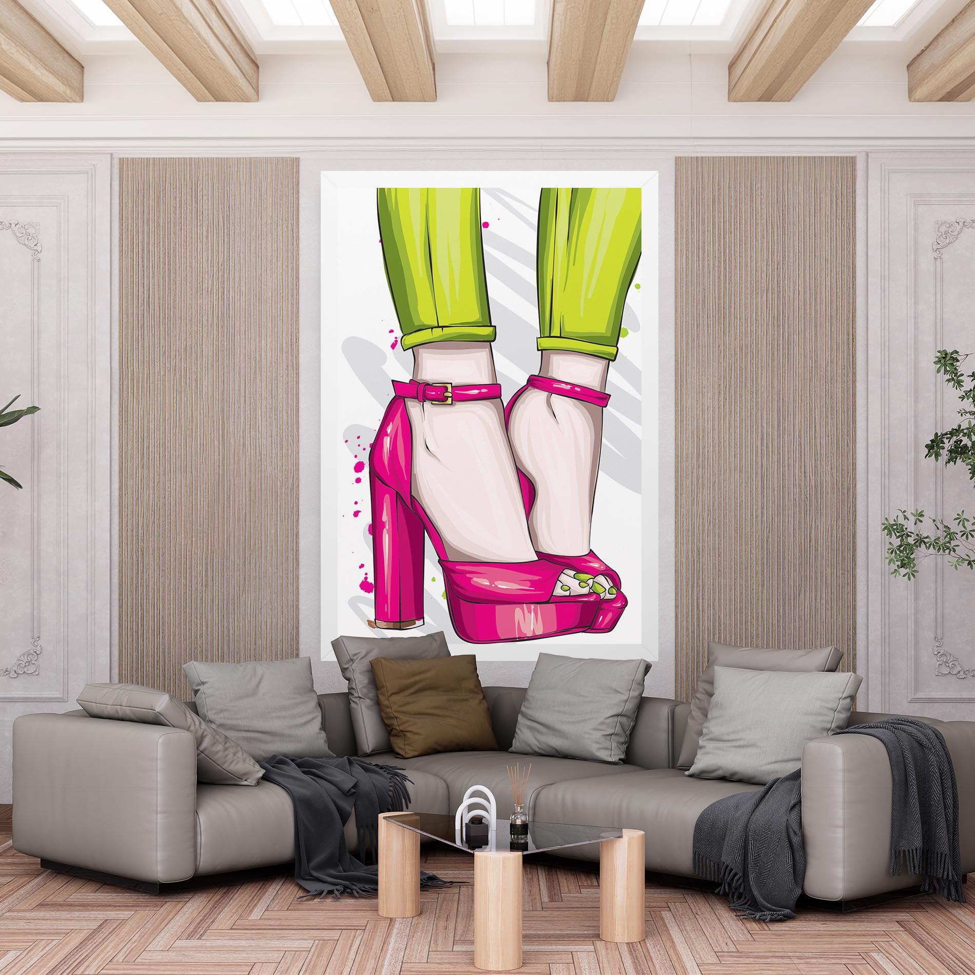 Vászonkép Green Nails mockup 6