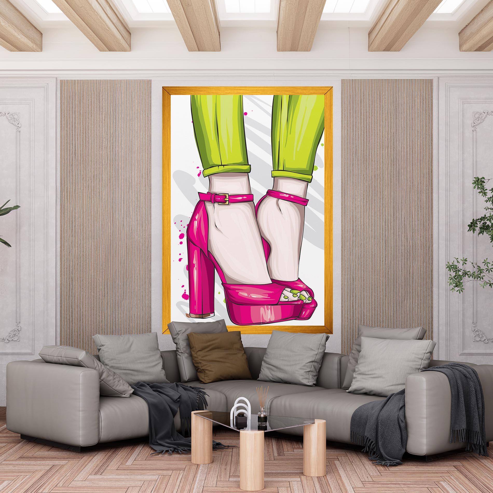 Vászonkép Green Nails mockup 6