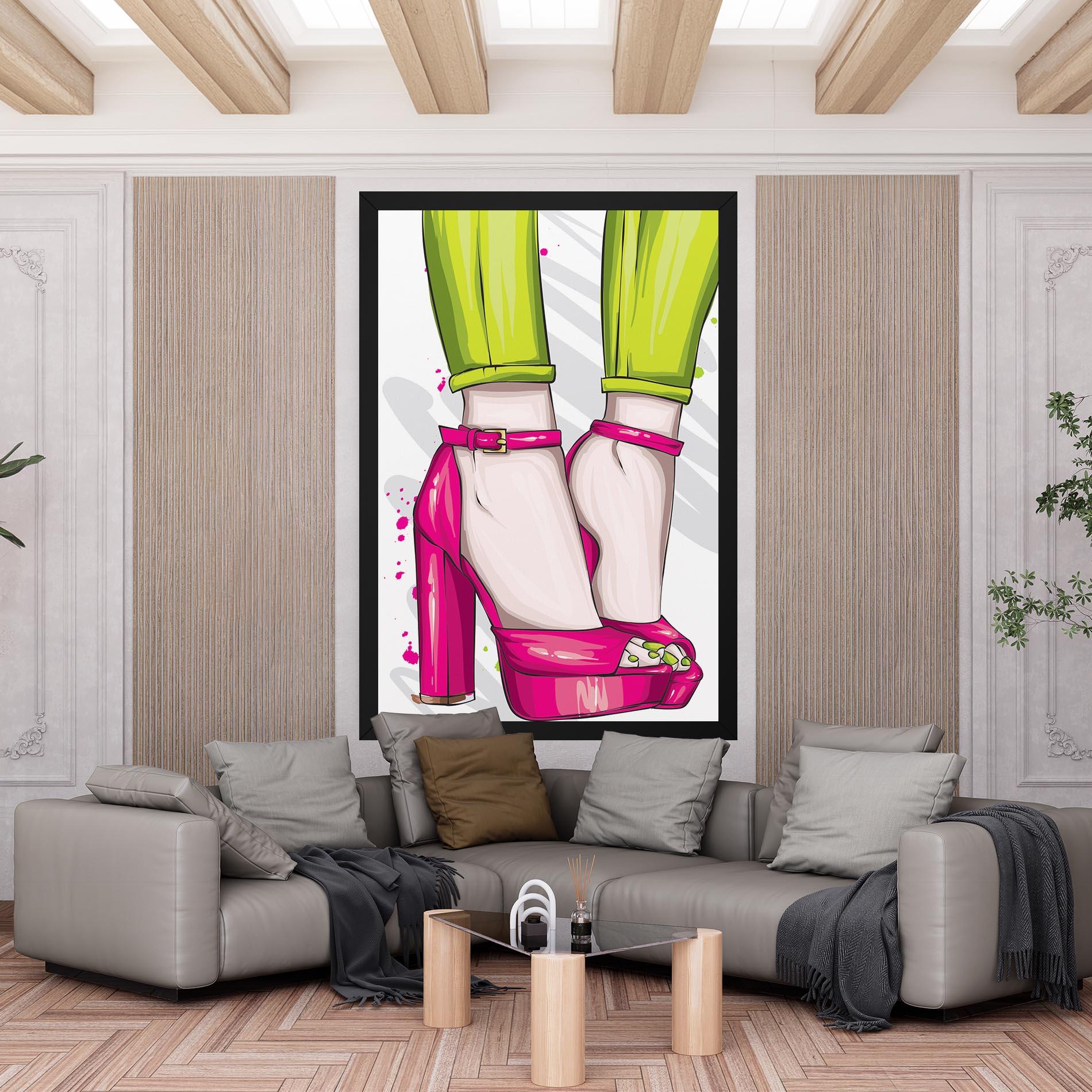 Vászonkép Green Nails mockup 6