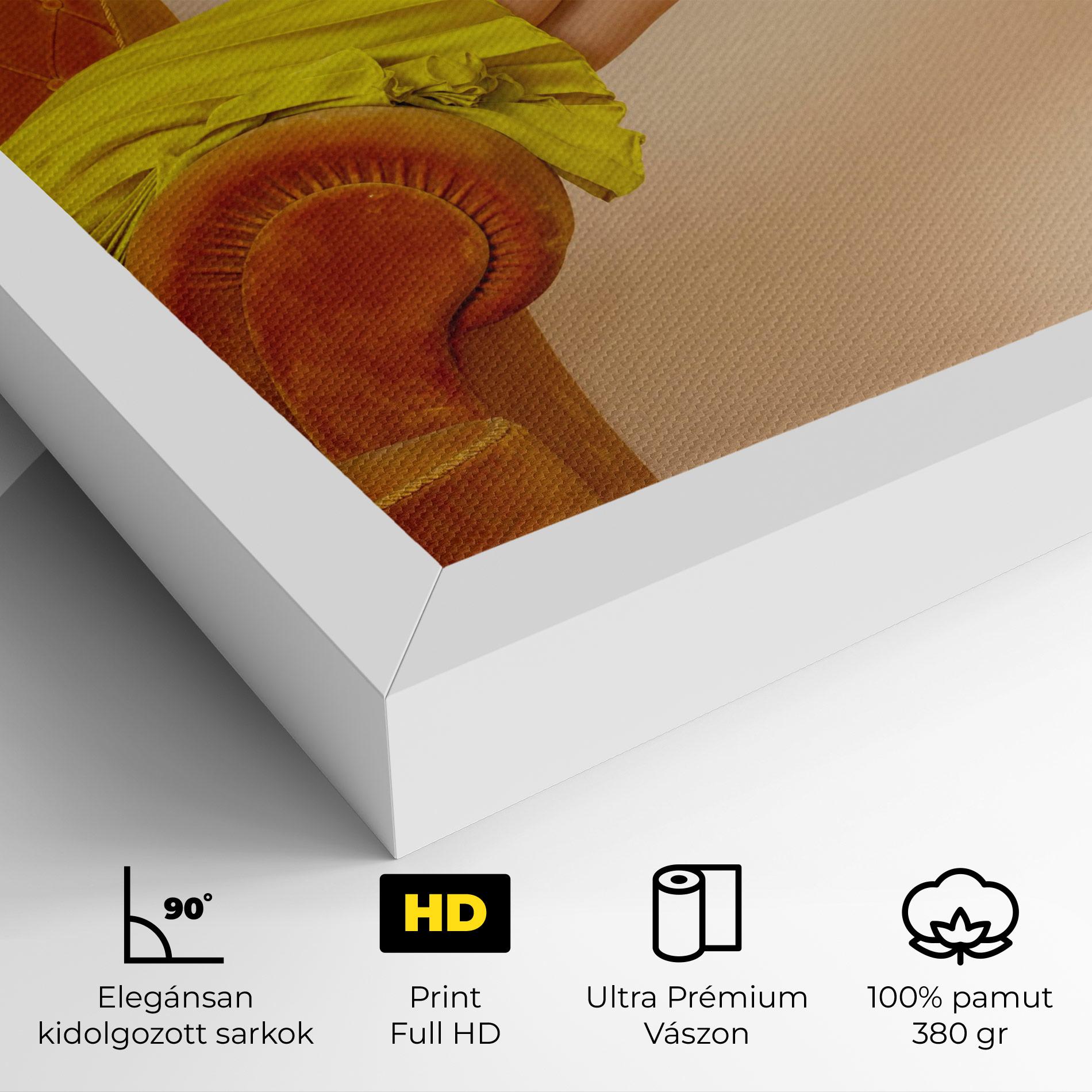 Vászonkép Black Heals On Cream mockup 4