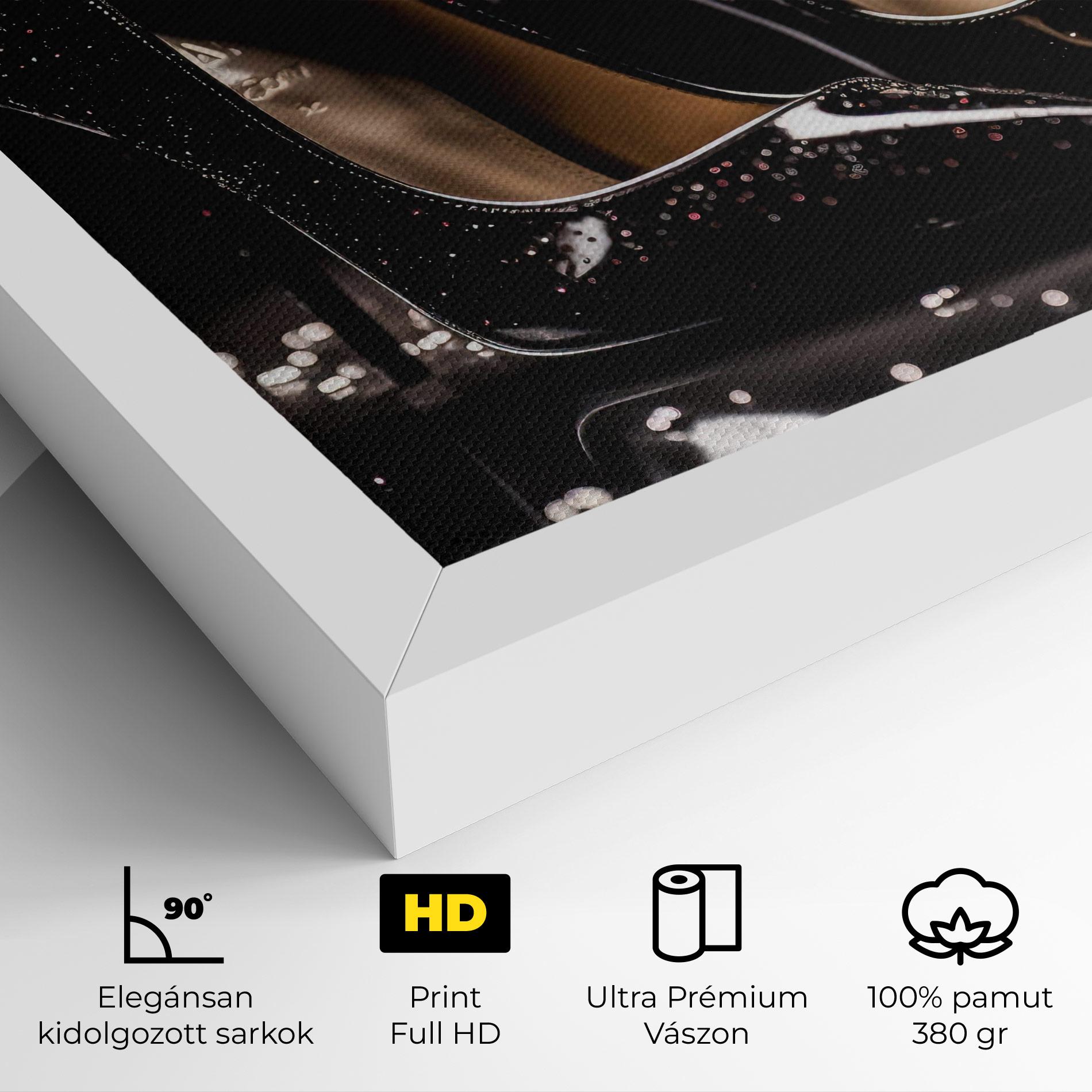 Vászonkép Black Leather Shoe mockup 4