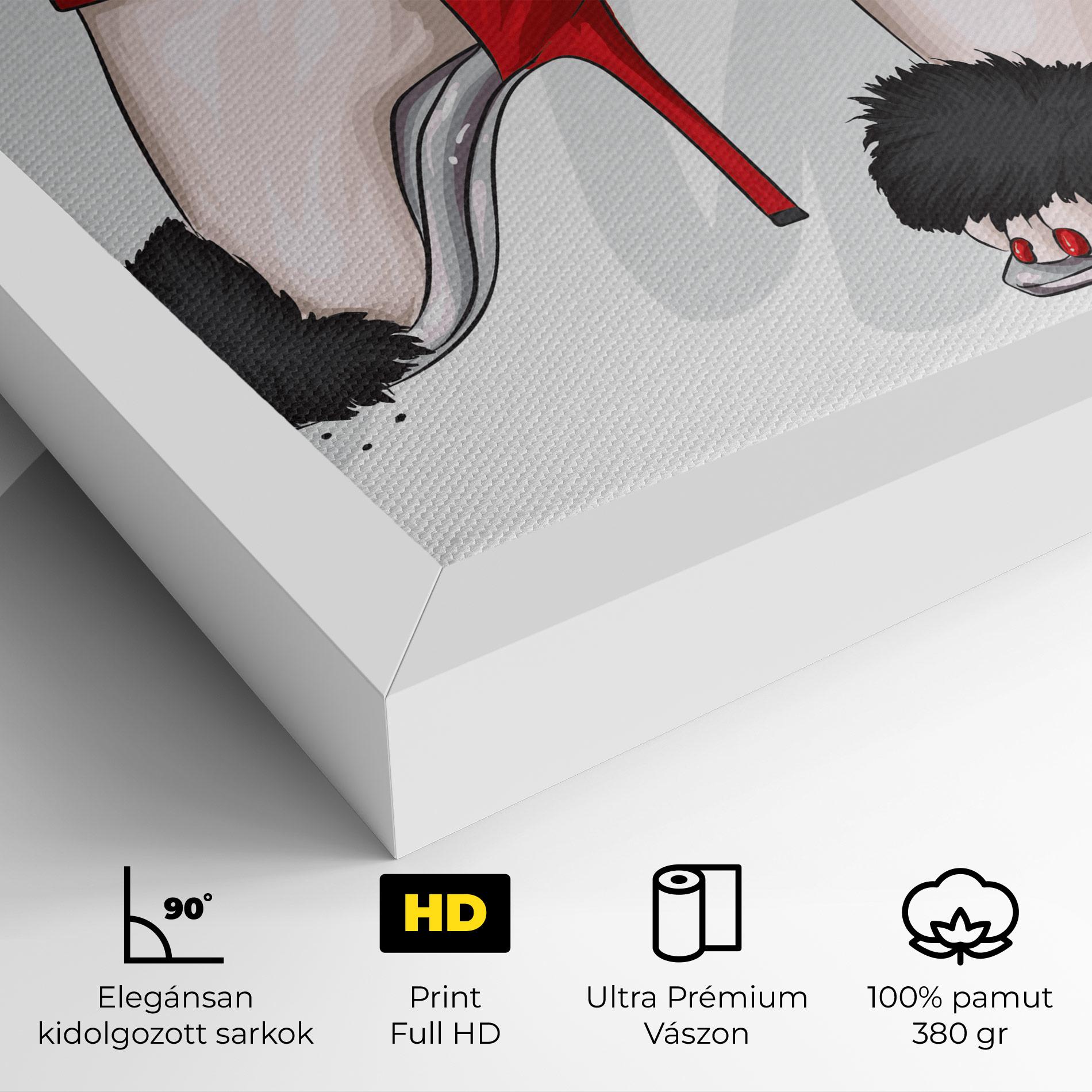 Vászonkép Black Red Heels mockup 4