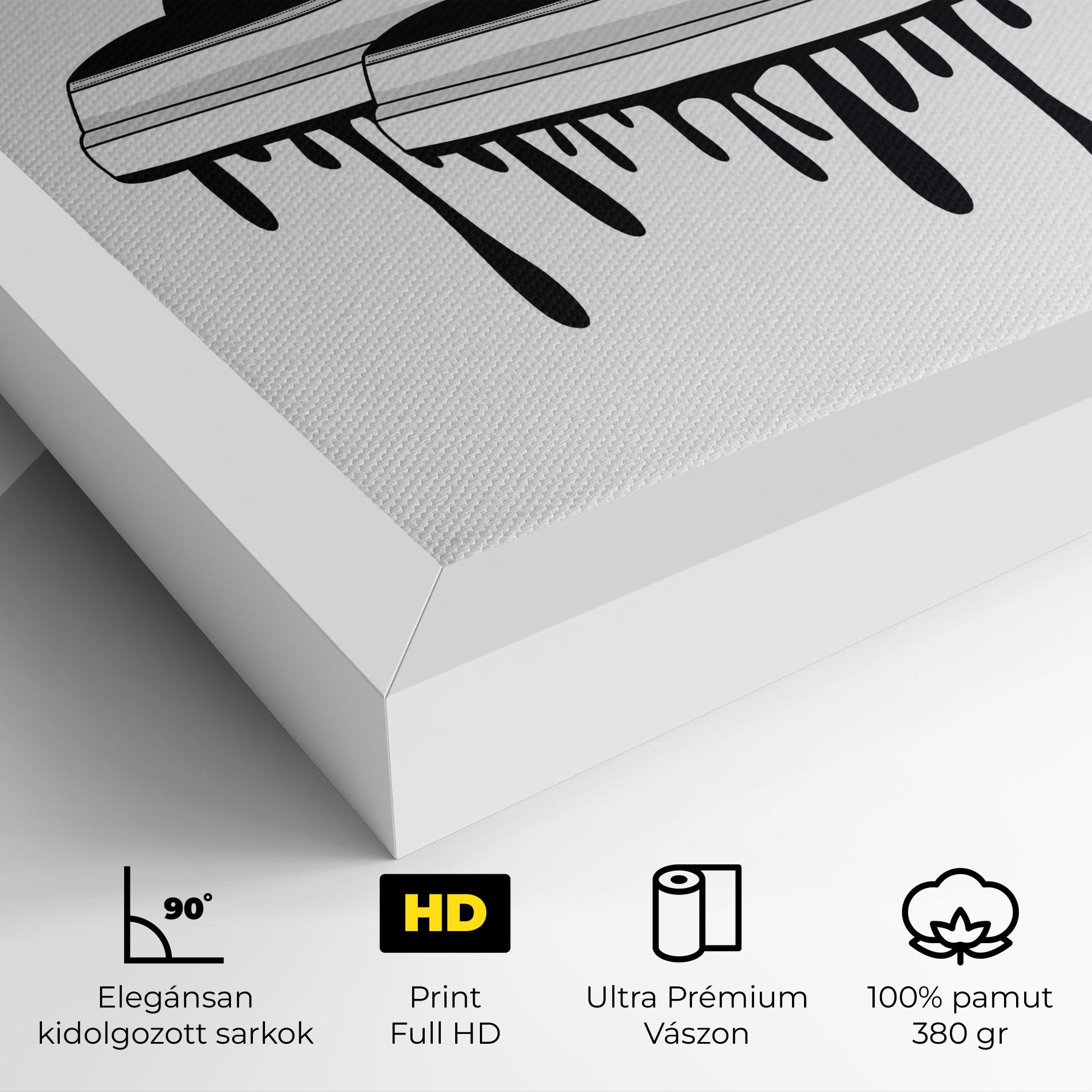 Vászonkép Black White Shoes mockup 4