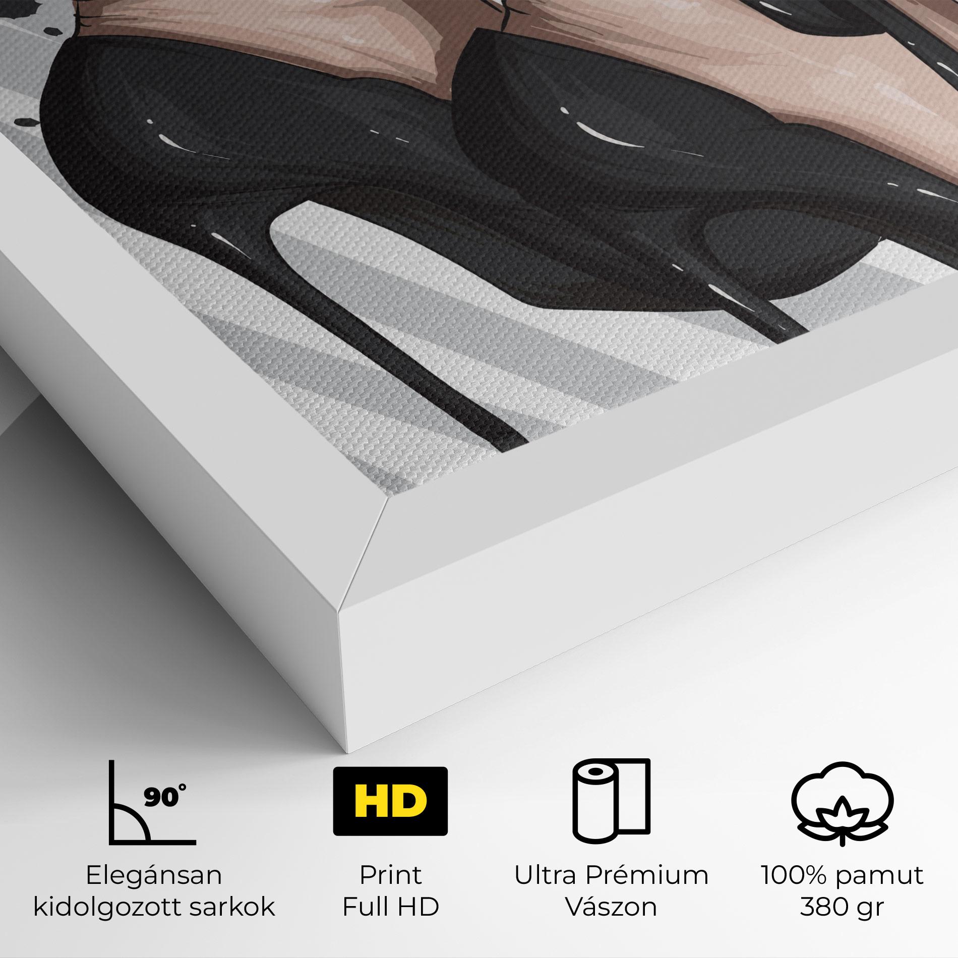 Vászonkép Black Woman Shoes mockup 4