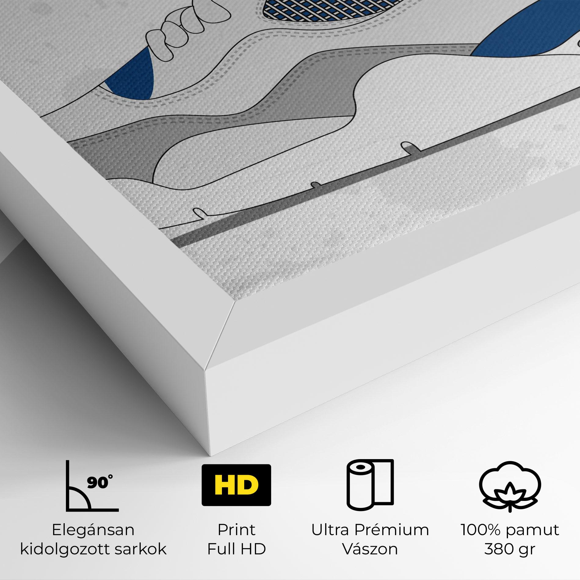 Vászonkép Blue Grey Sneakers mockup 4