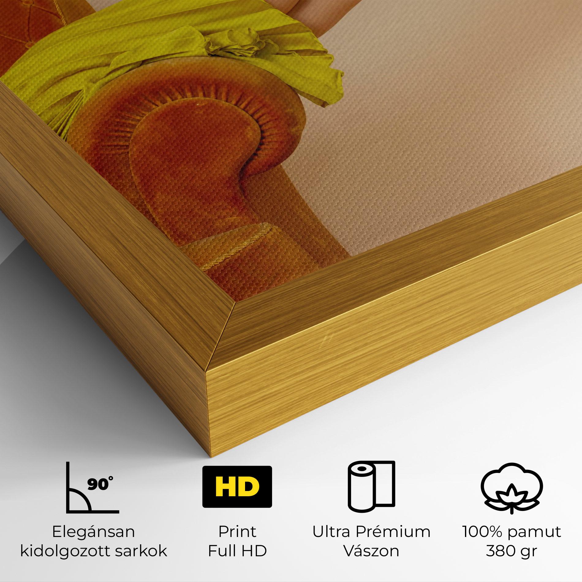 Vászonkép Black Heals On Cream mockup 4