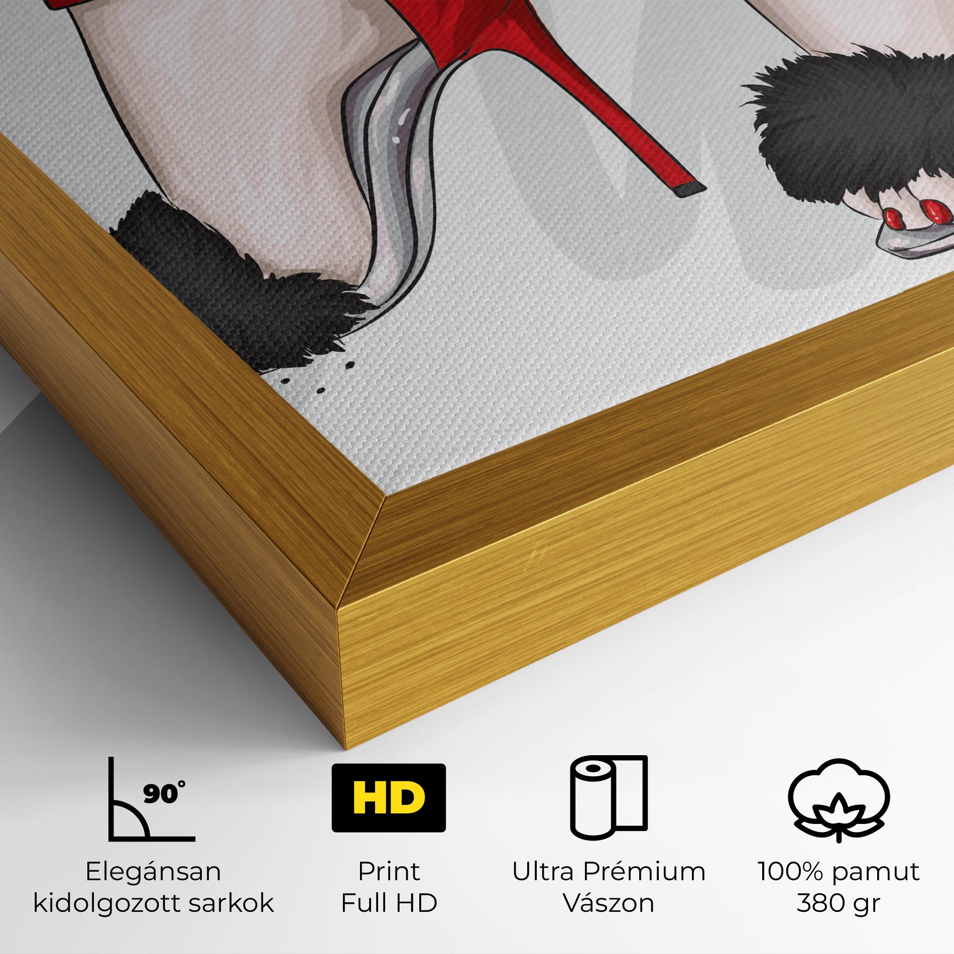 Vászonkép Black Red Heels mockup 4