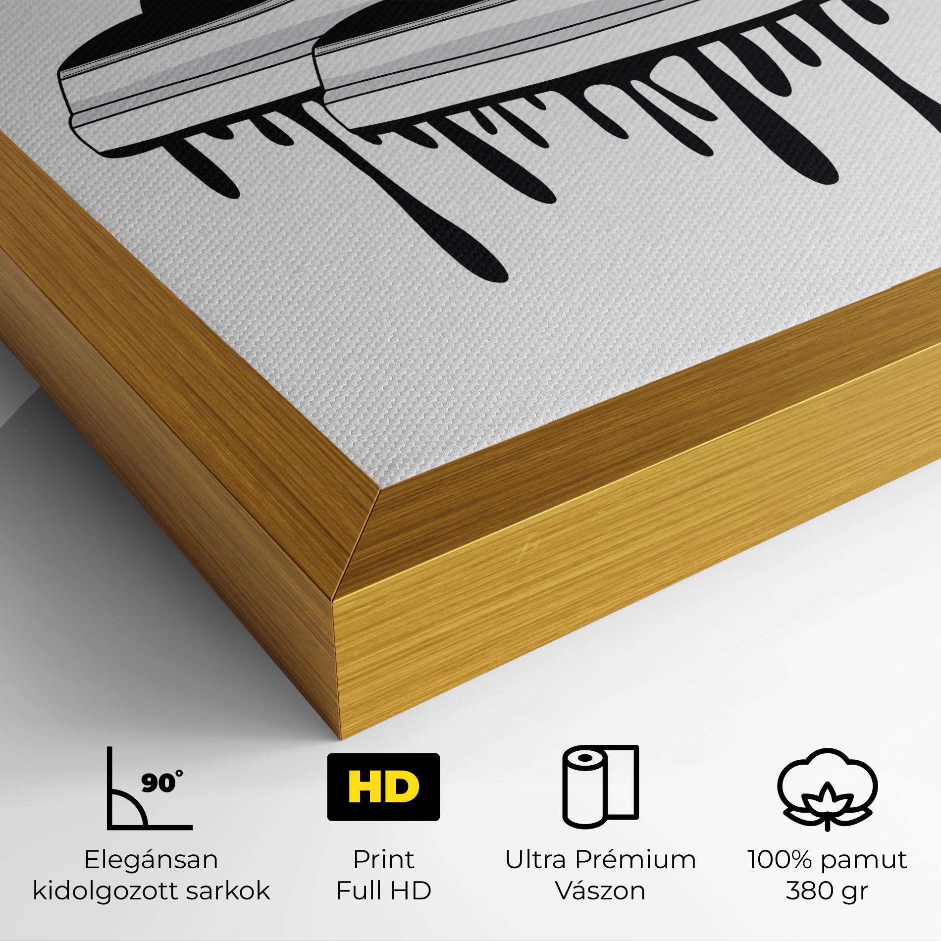 Vászonkép Black White Shoes mockup 4