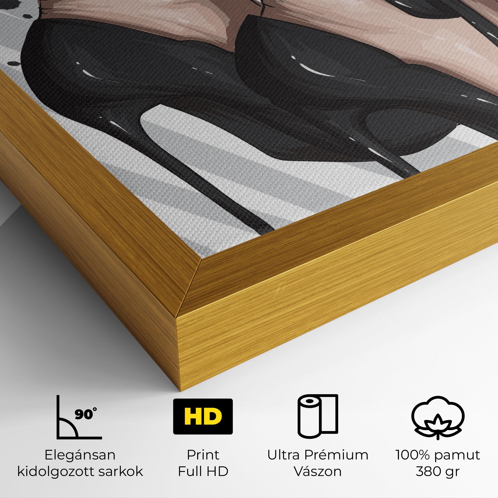 Vászonkép Black Woman Shoes mockup 4