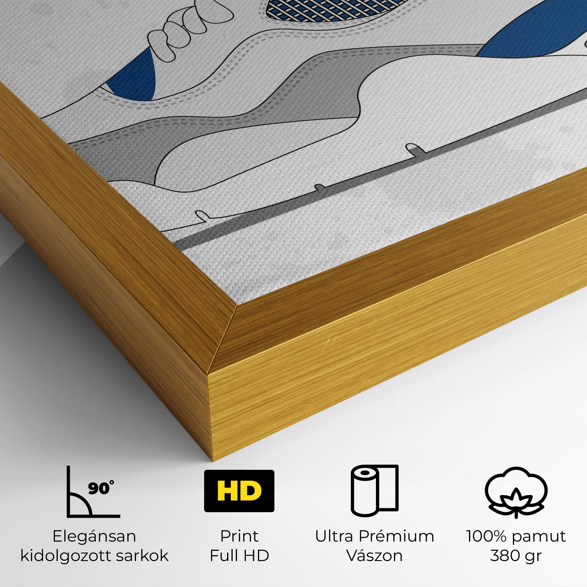 Vászonkép Blue Grey Sneakers mockup 4