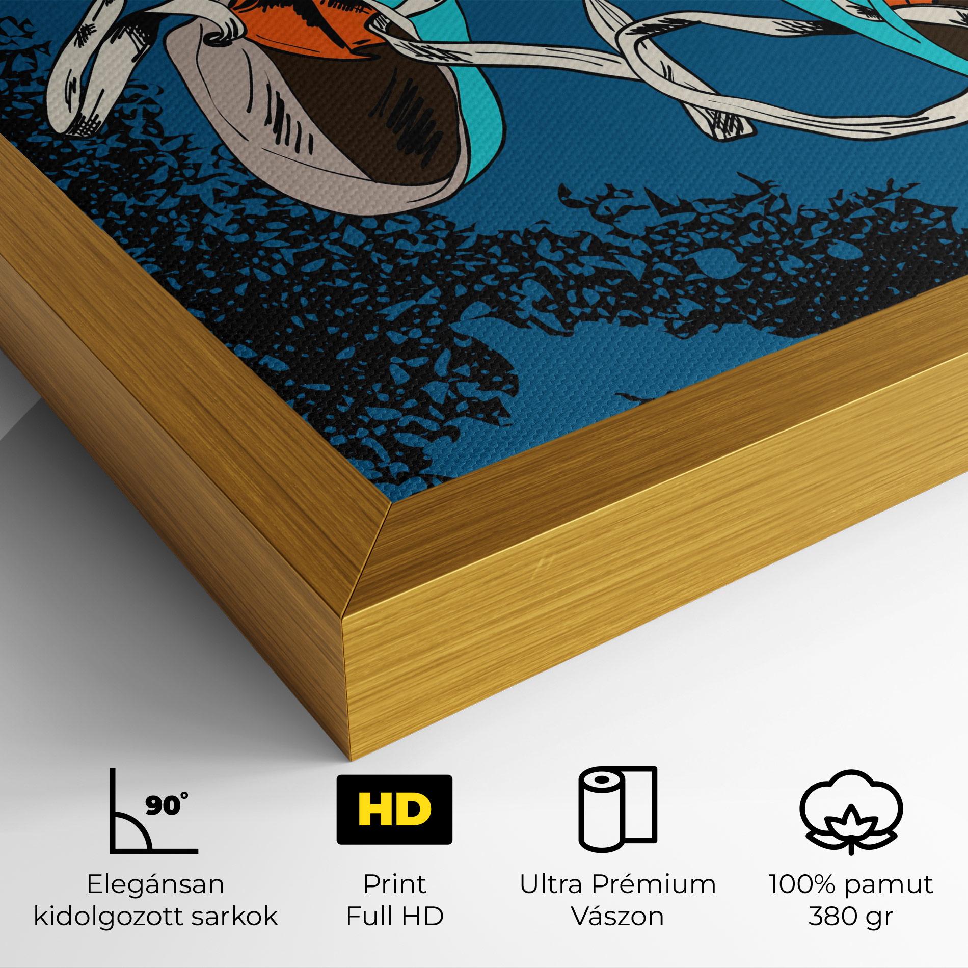 Vászonkép Blue Shoes Splash mockup 4