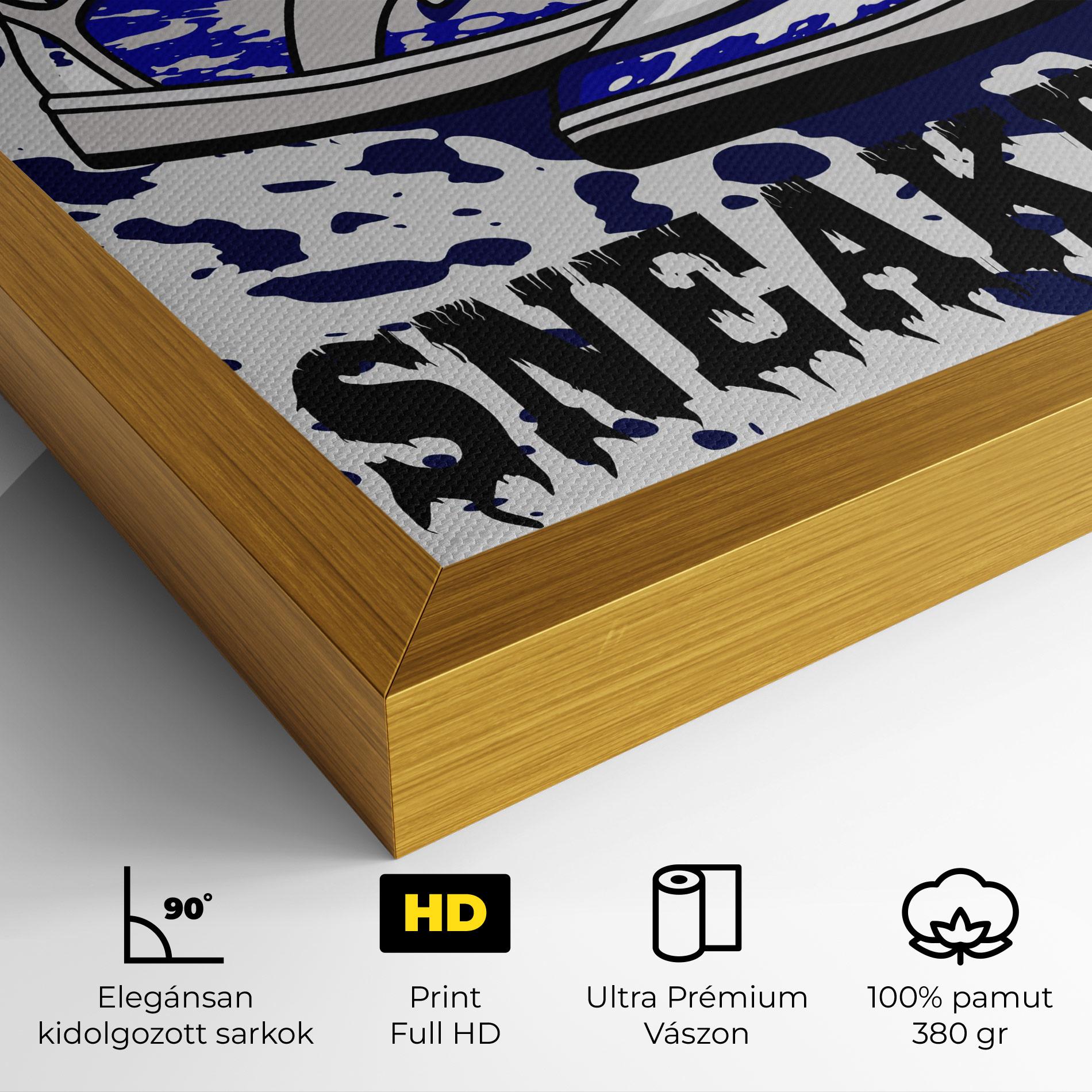 Vászonkép Dark Blue Sneakers mockup 4