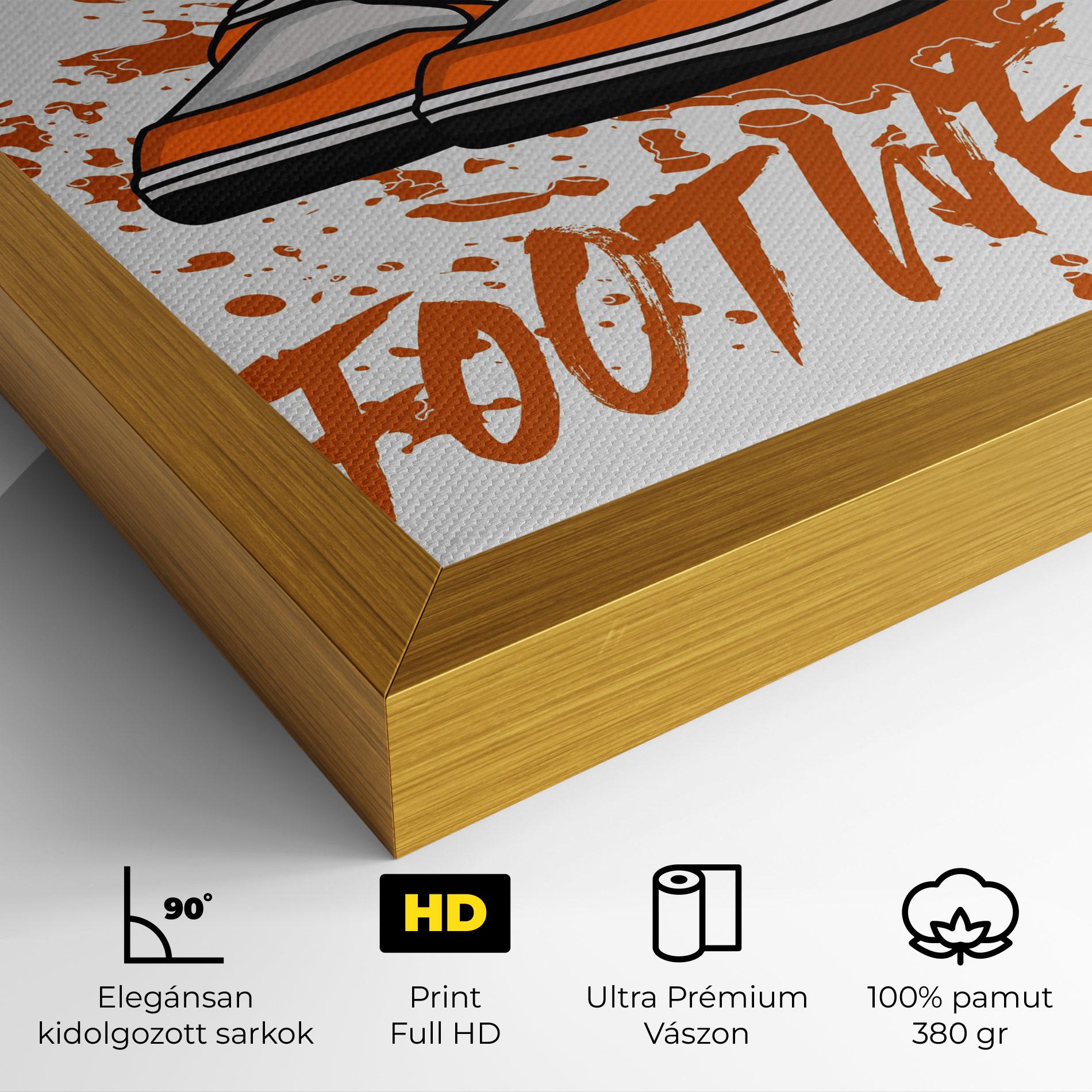 Vászonkép Orange Footwear mockup 4