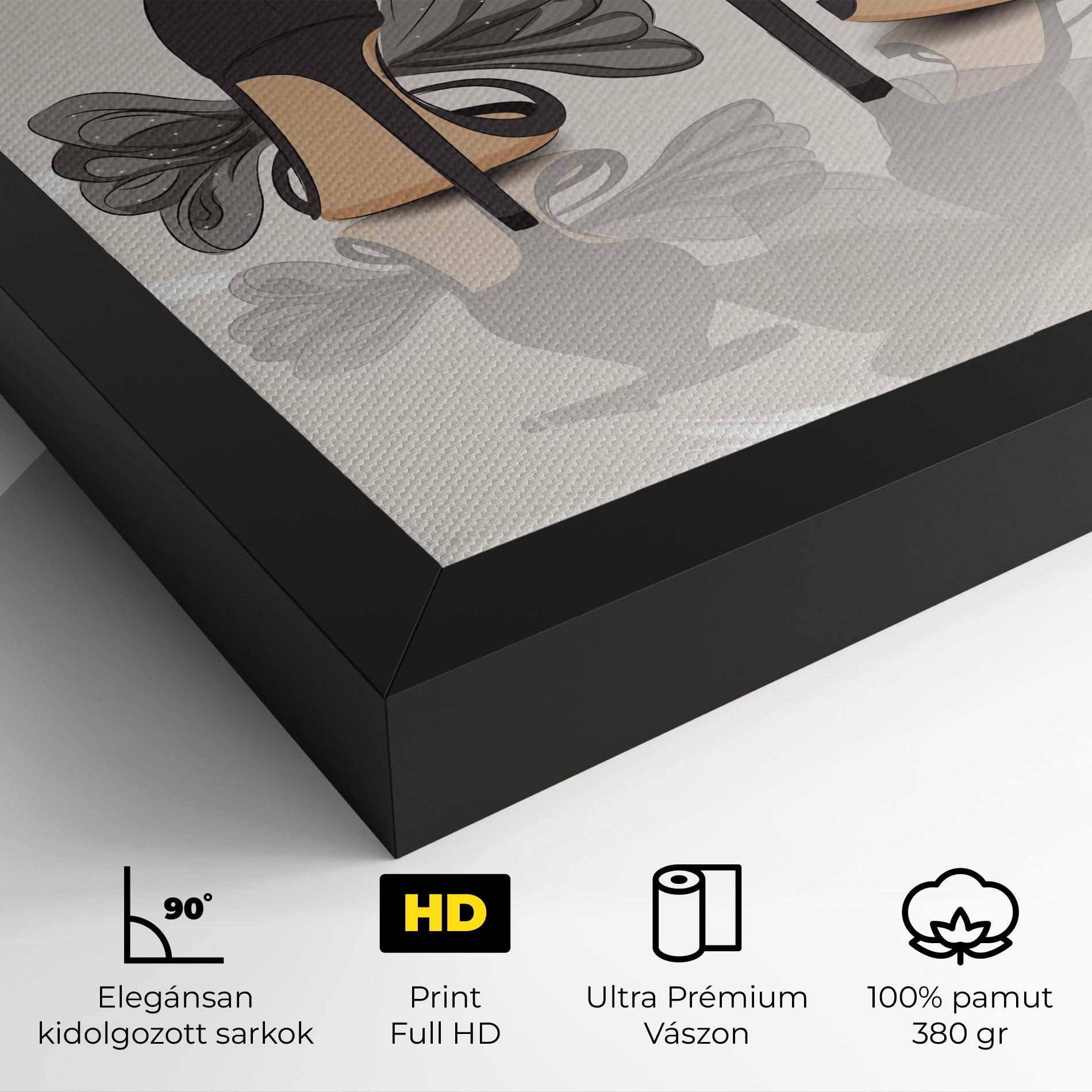 Vászonkép Black Bow Heels mockup 4