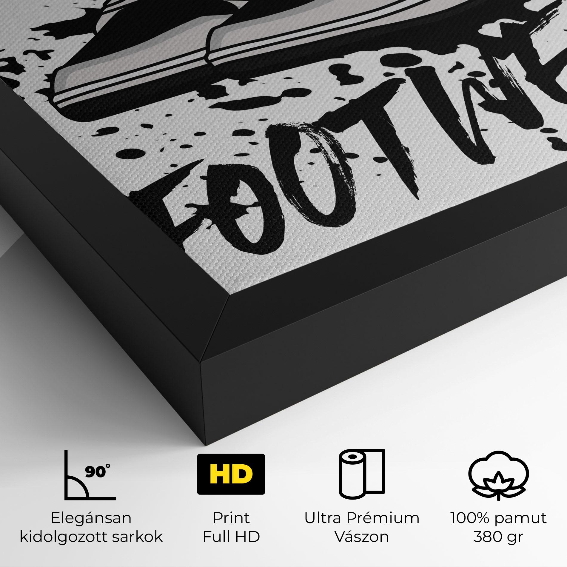 Vászonkép Black Footwear mockup 4