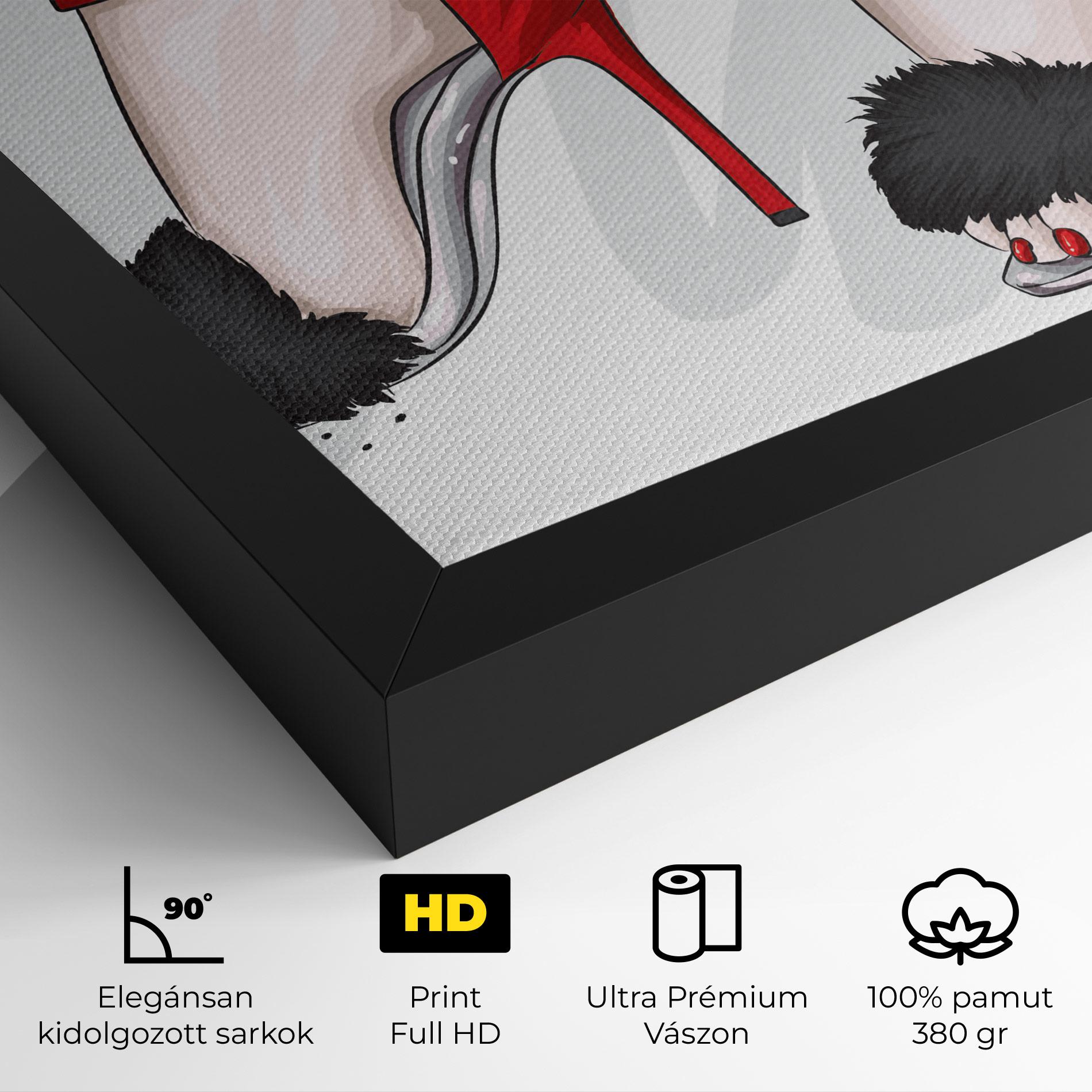 Vászonkép Black Red Heels mockup 4