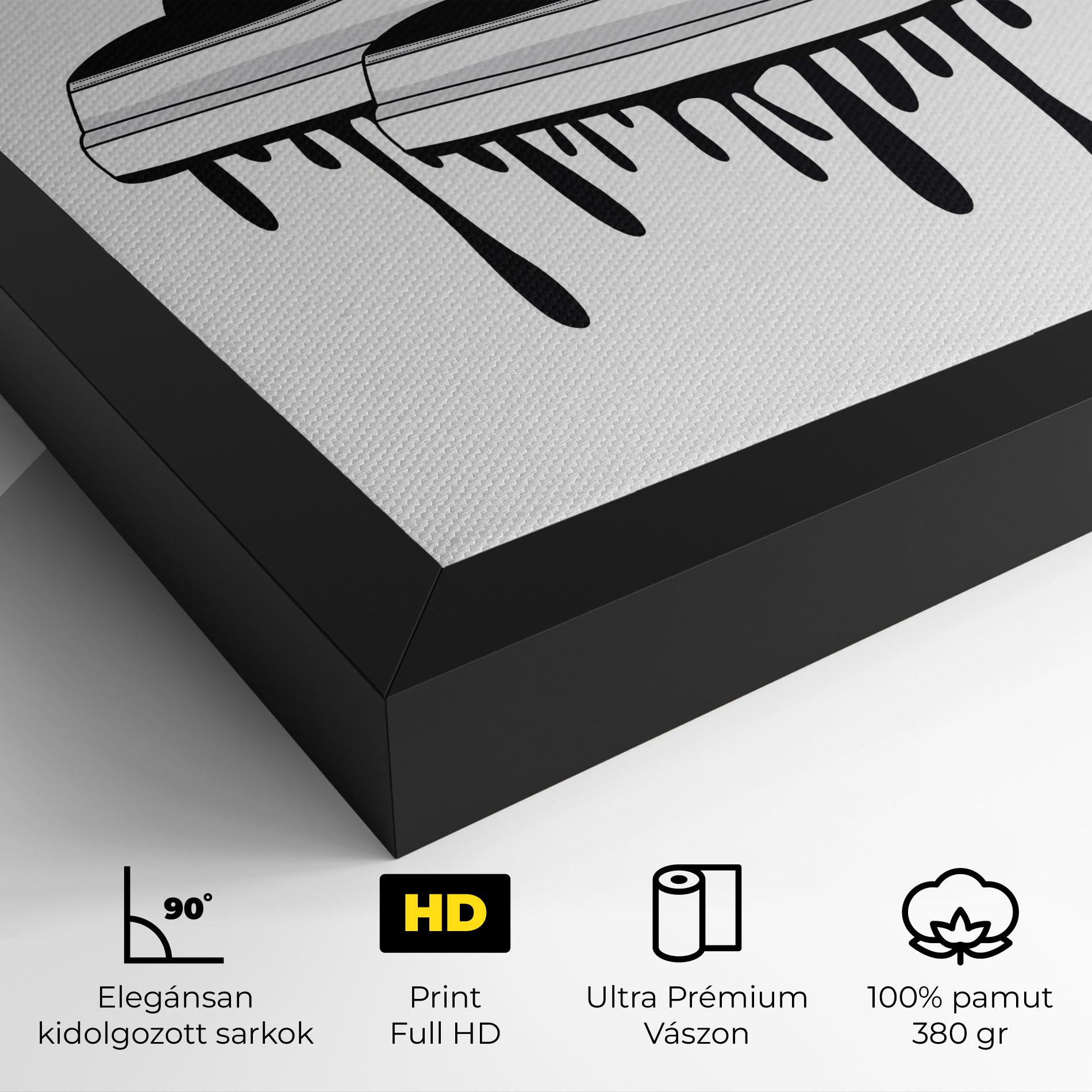 Vászonkép Black White Shoes mockup 4
