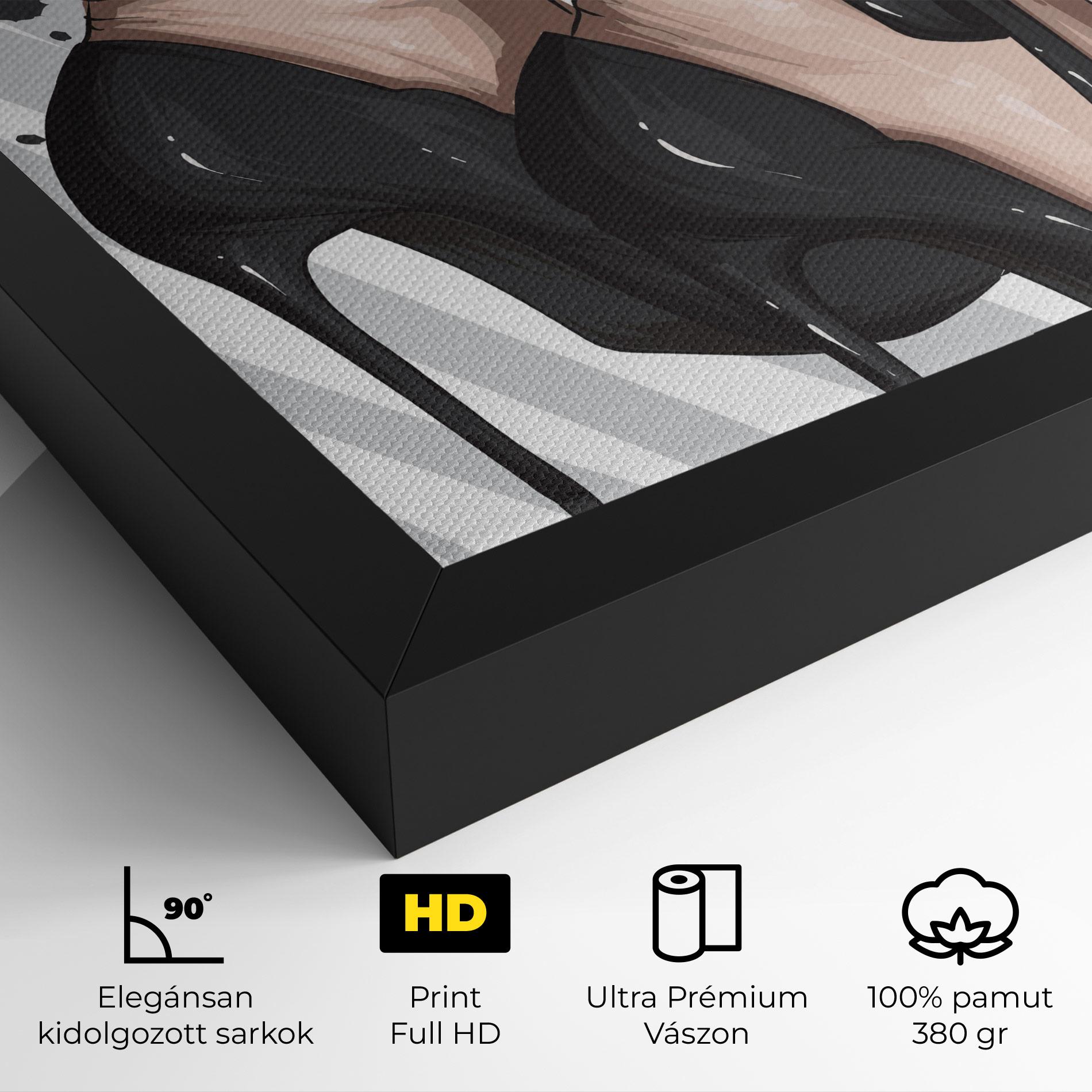 Vászonkép Black Woman Shoes mockup 4