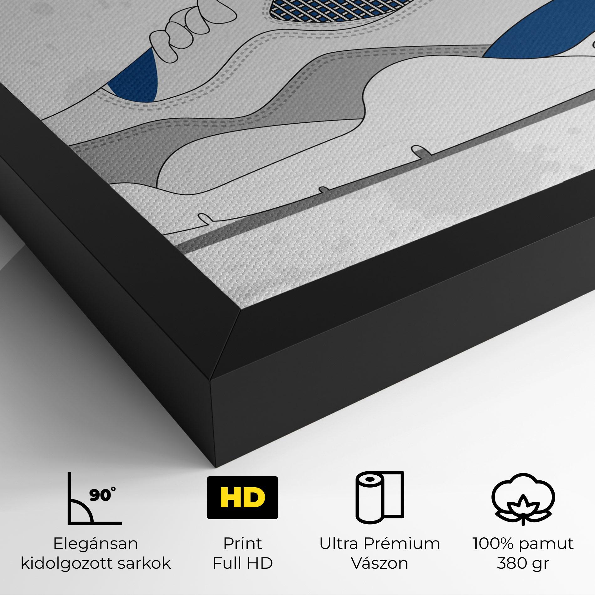 Vászonkép Blue Grey Sneakers mockup 4