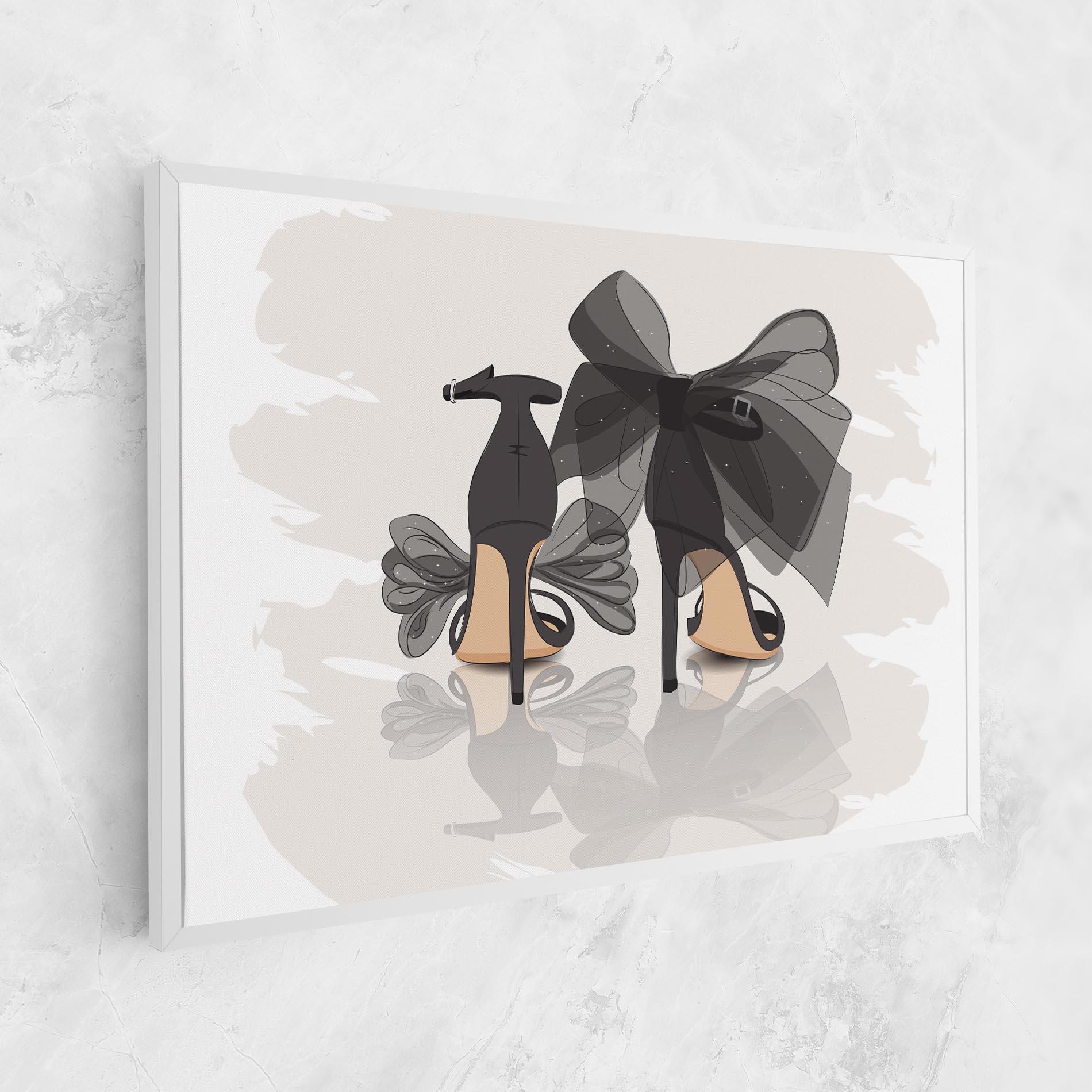 Vászonkép Black Bow Heels mockup 1