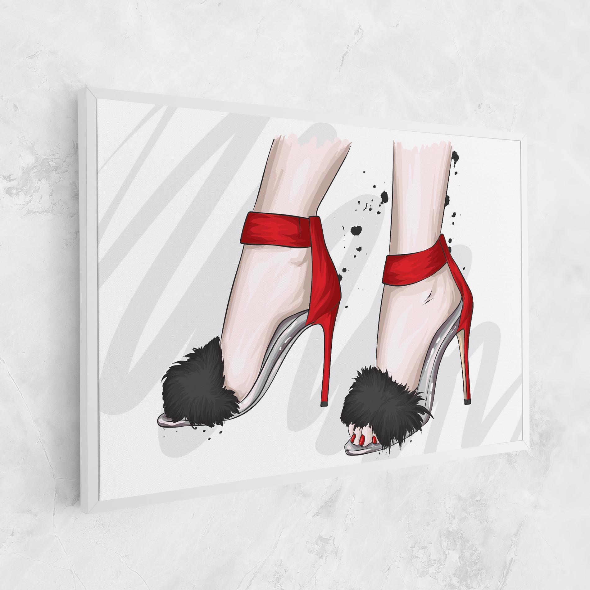 Vászonkép Black Red Heels mockup 1