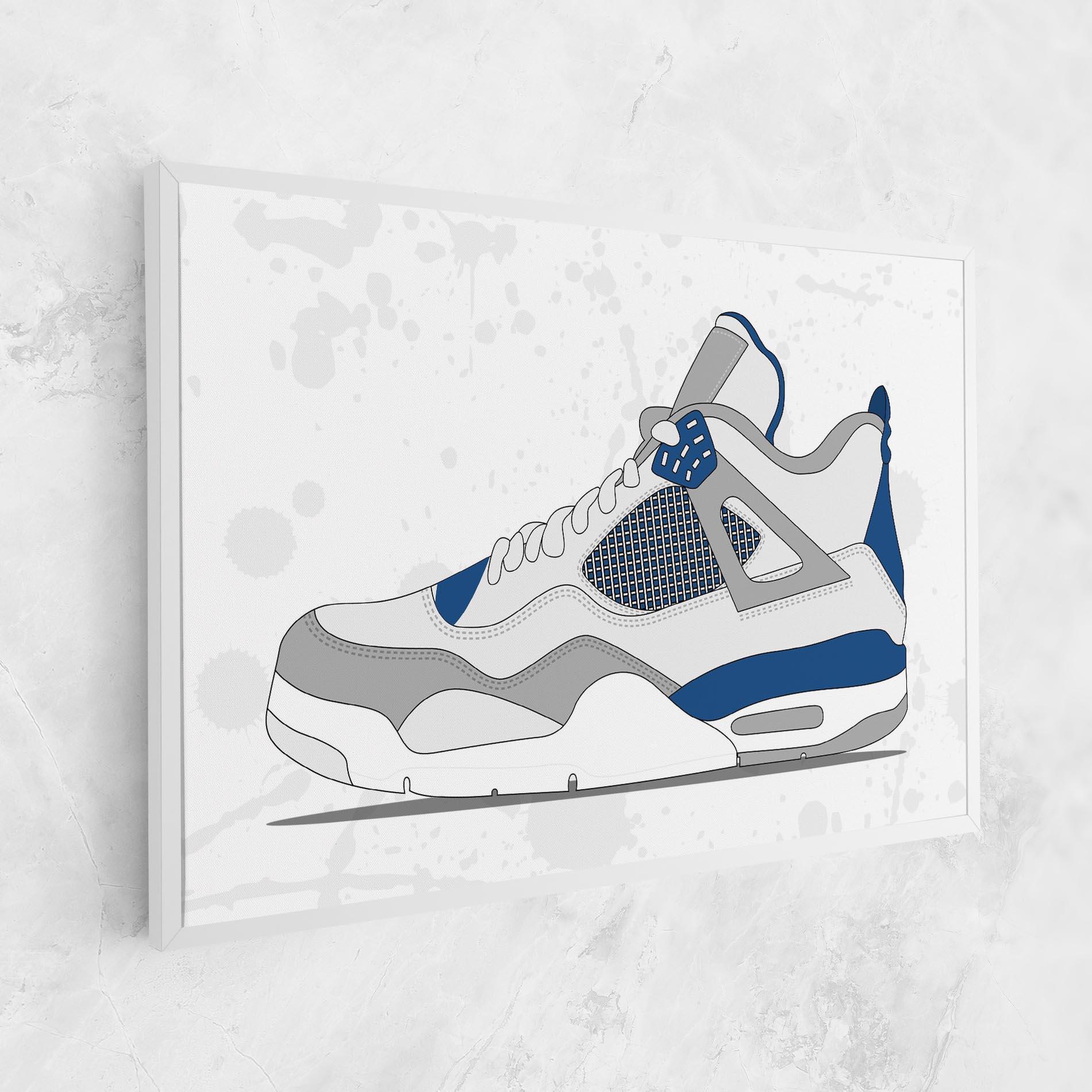 Vászonkép Blue Grey Sneakers mockup 1