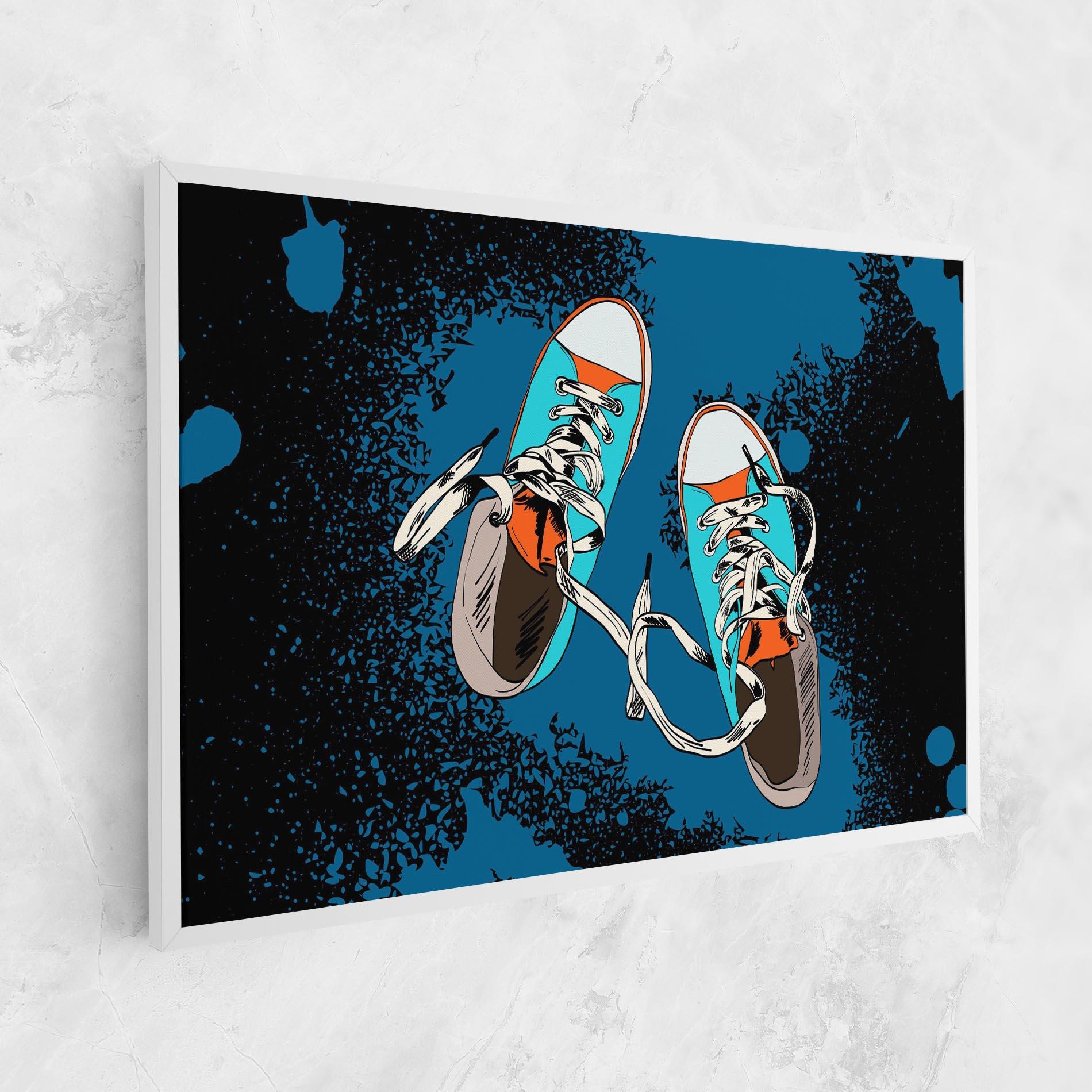 Vászonkép Blue Shoes Splash mockup 1