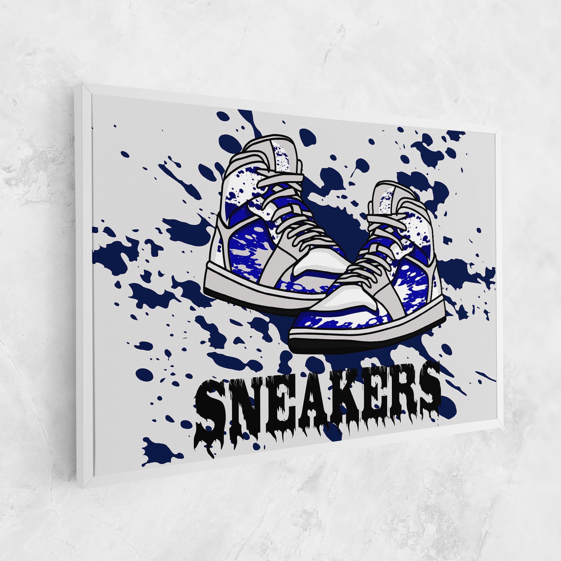 Vászonkép Dark Blue Sneakers mockup 1