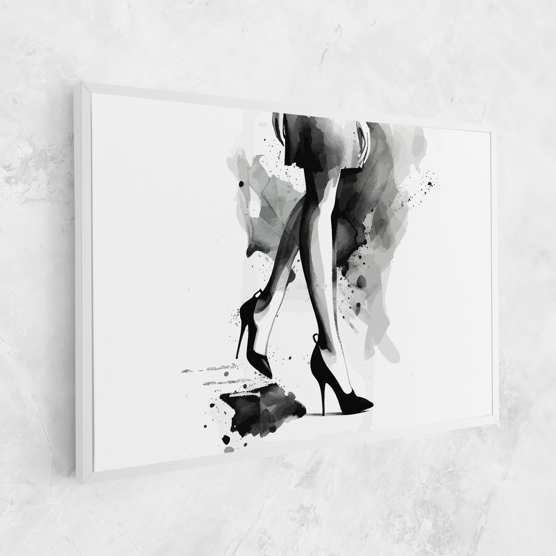 Vászonkép Watercolor Shoes mockup 1