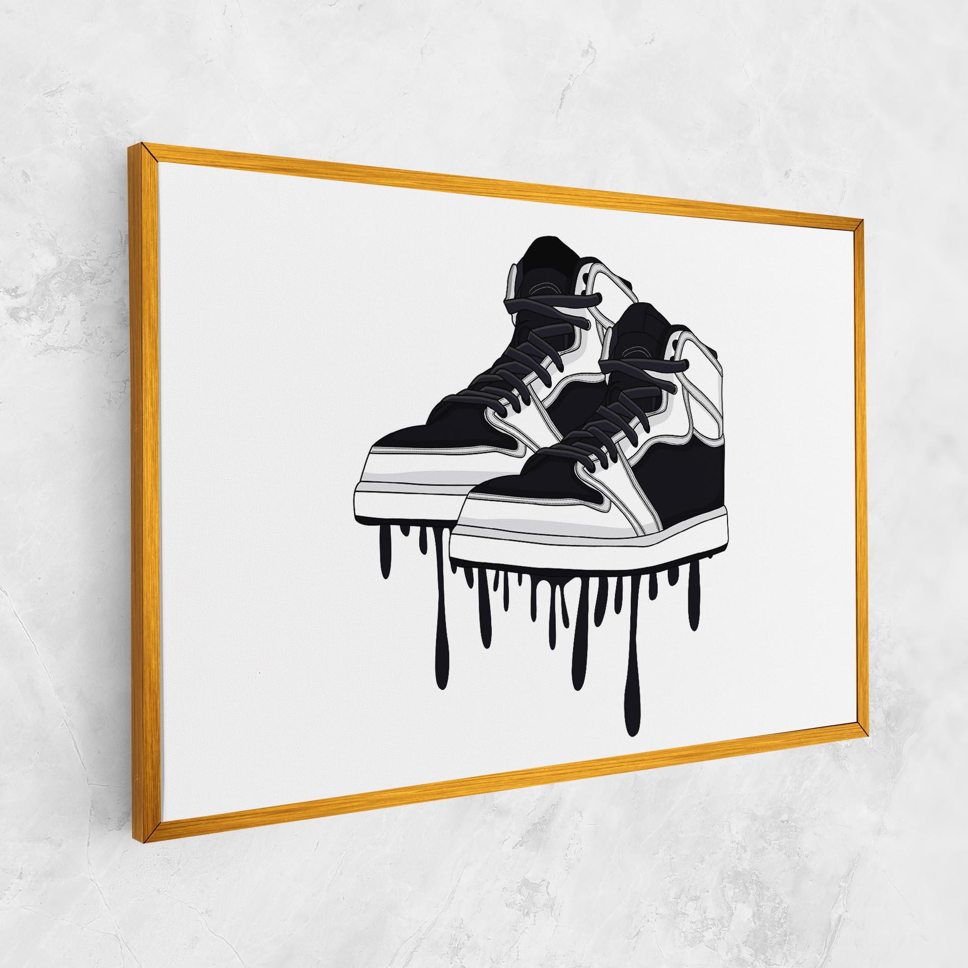 Vászonkép Black White Shoes mockup 1