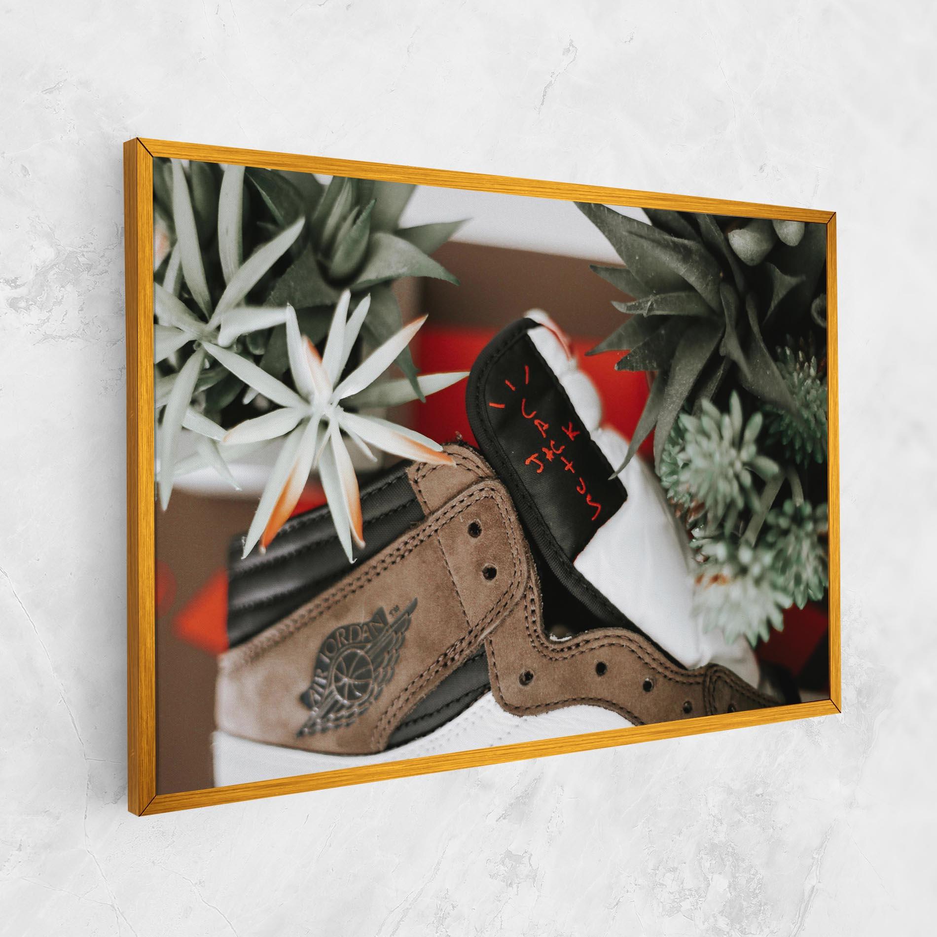 Vászonkép Brown Air Jordan mockup 1