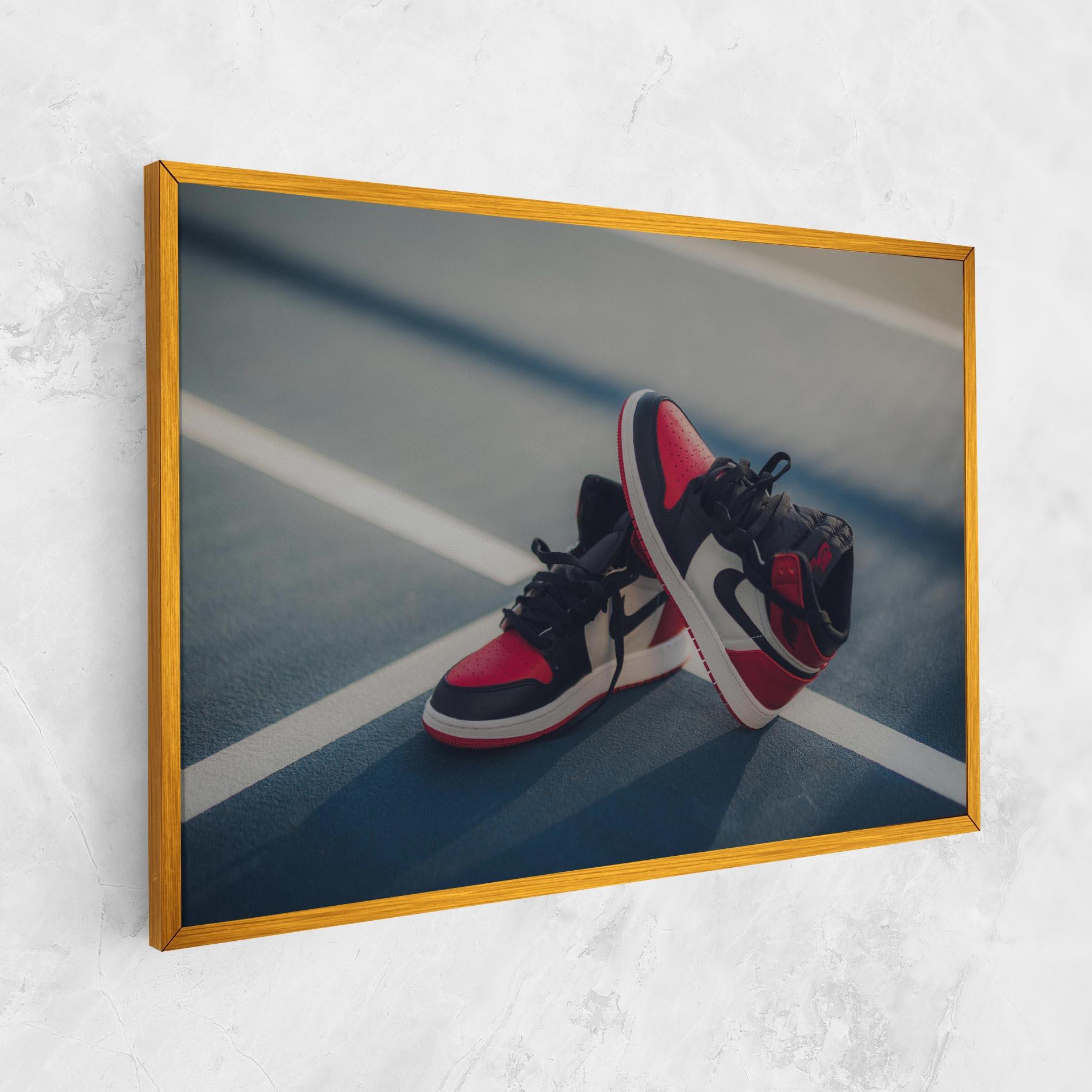 Vászonkép Cool Nike Red Jordan Air mockup 1