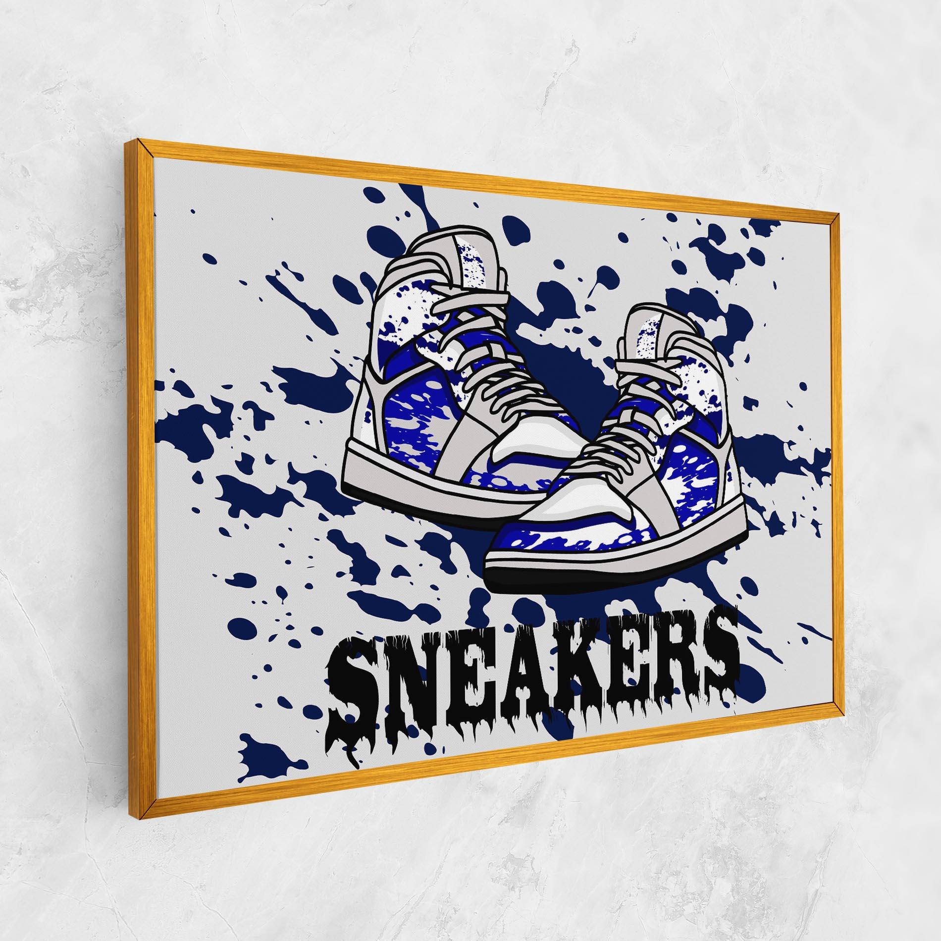 Vászonkép Dark Blue Sneakers mockup 1