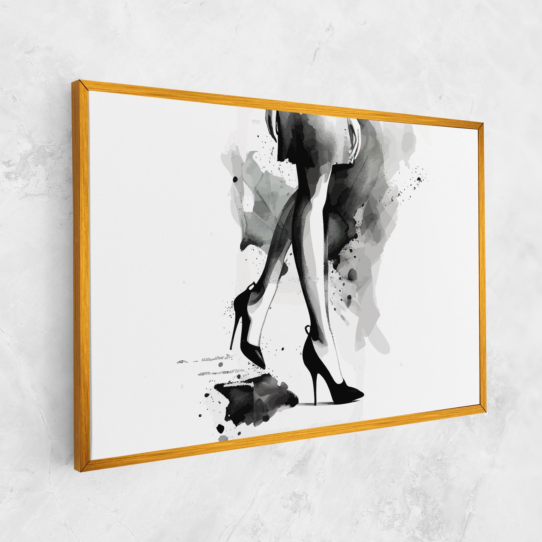 Vászonkép Watercolor Shoes mockup 1