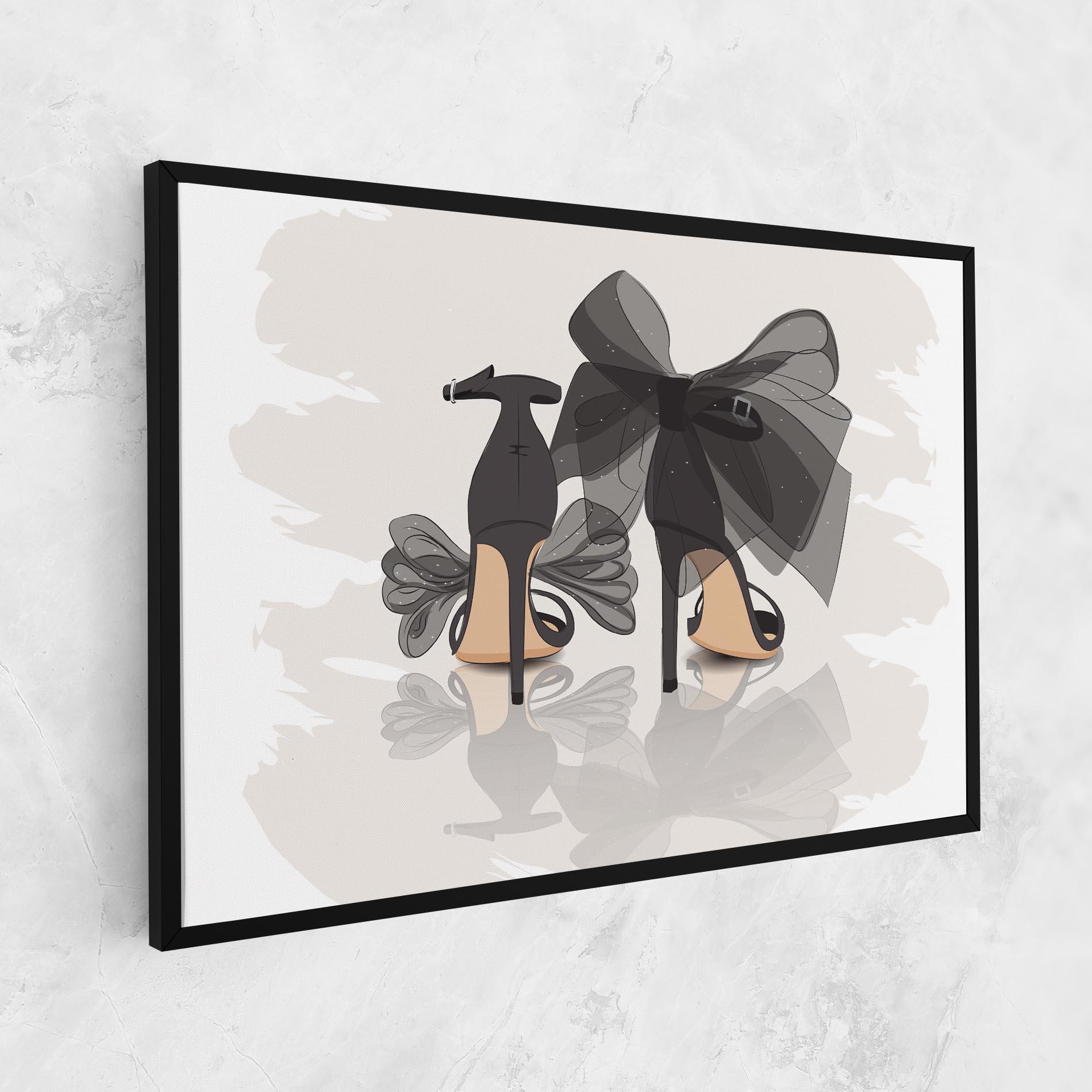 Vászonkép Black Bow Heels mockup 1