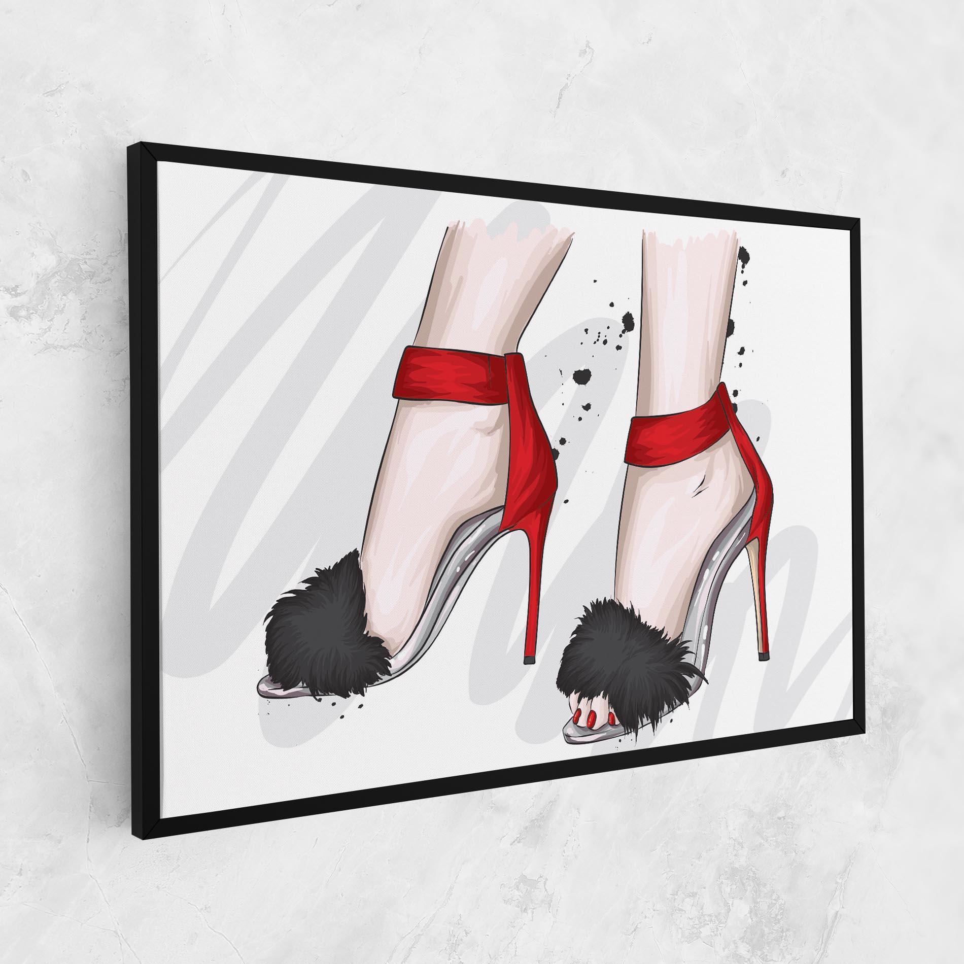Vászonkép Black Red Heels mockup 1