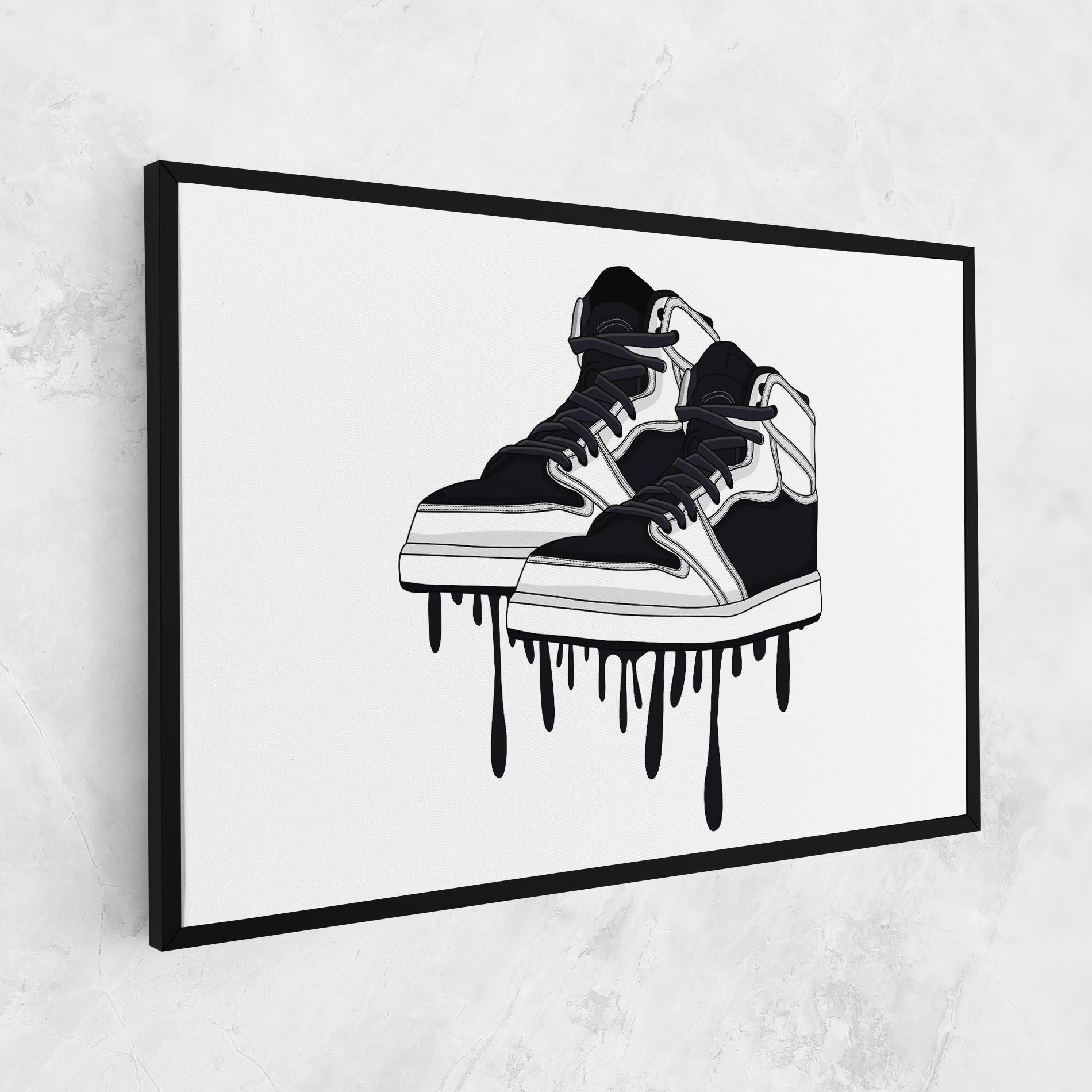 Vászonkép Black White Shoes mockup 1