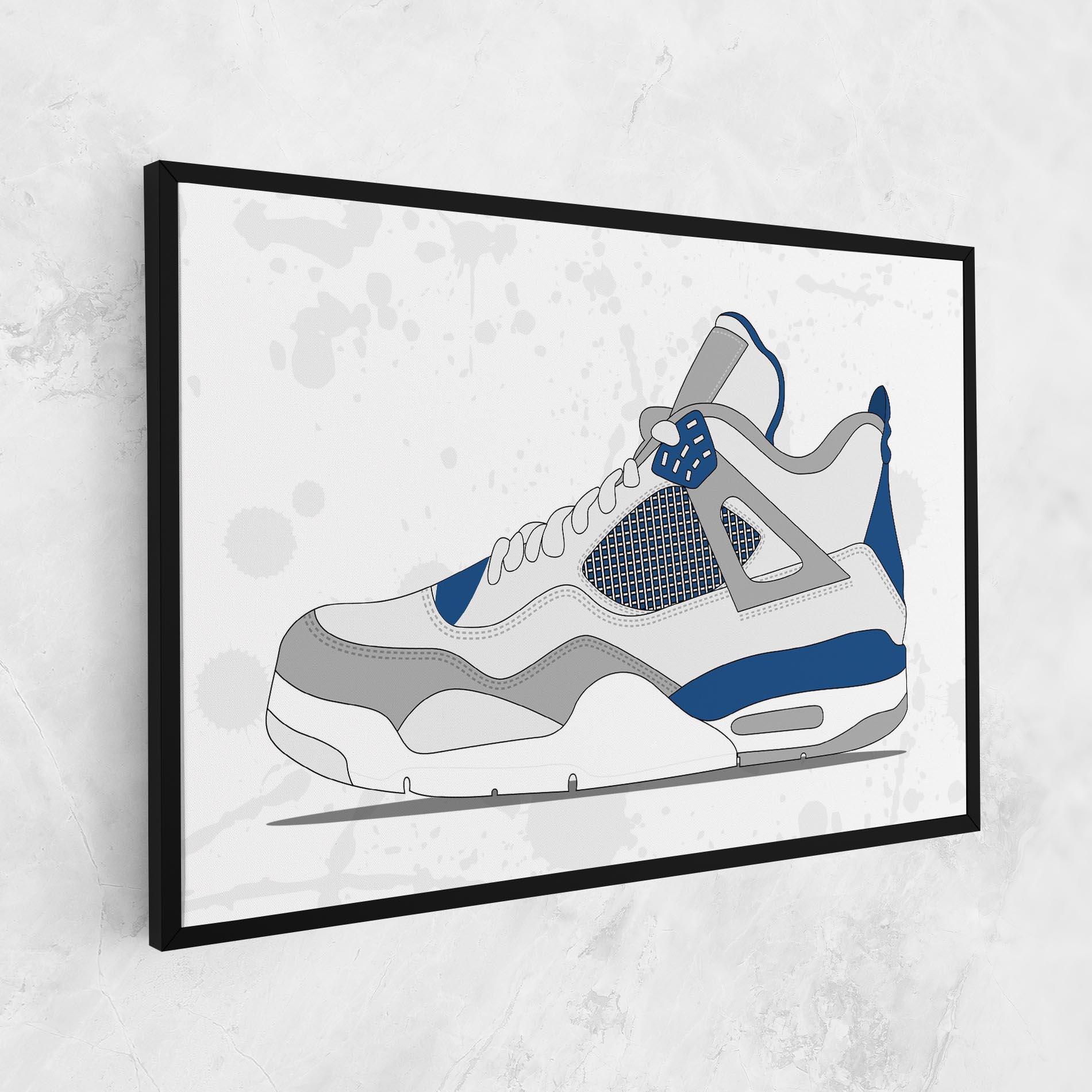 Vászonkép Blue Grey Sneakers mockup 1