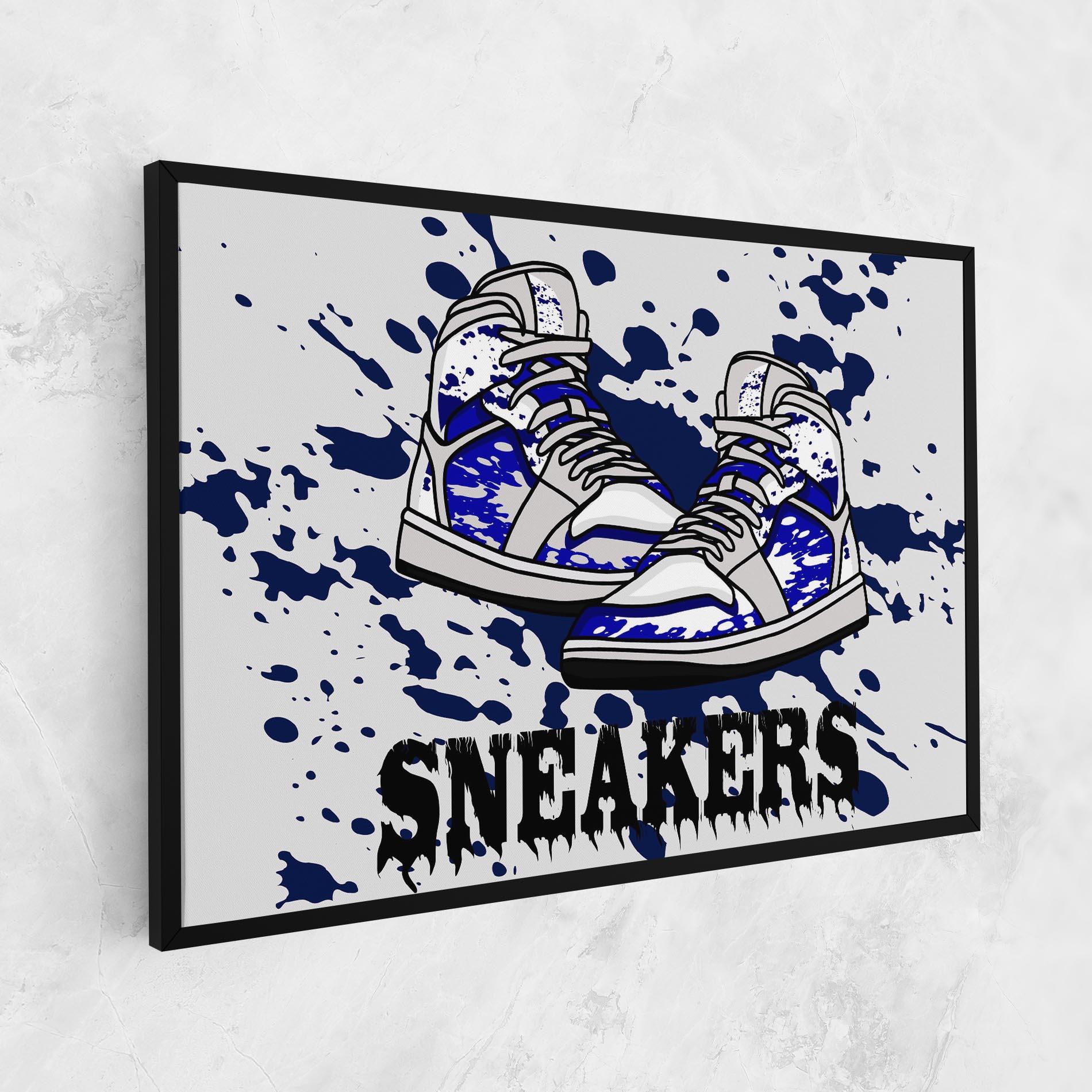 Vászonkép Dark Blue Sneakers mockup 1