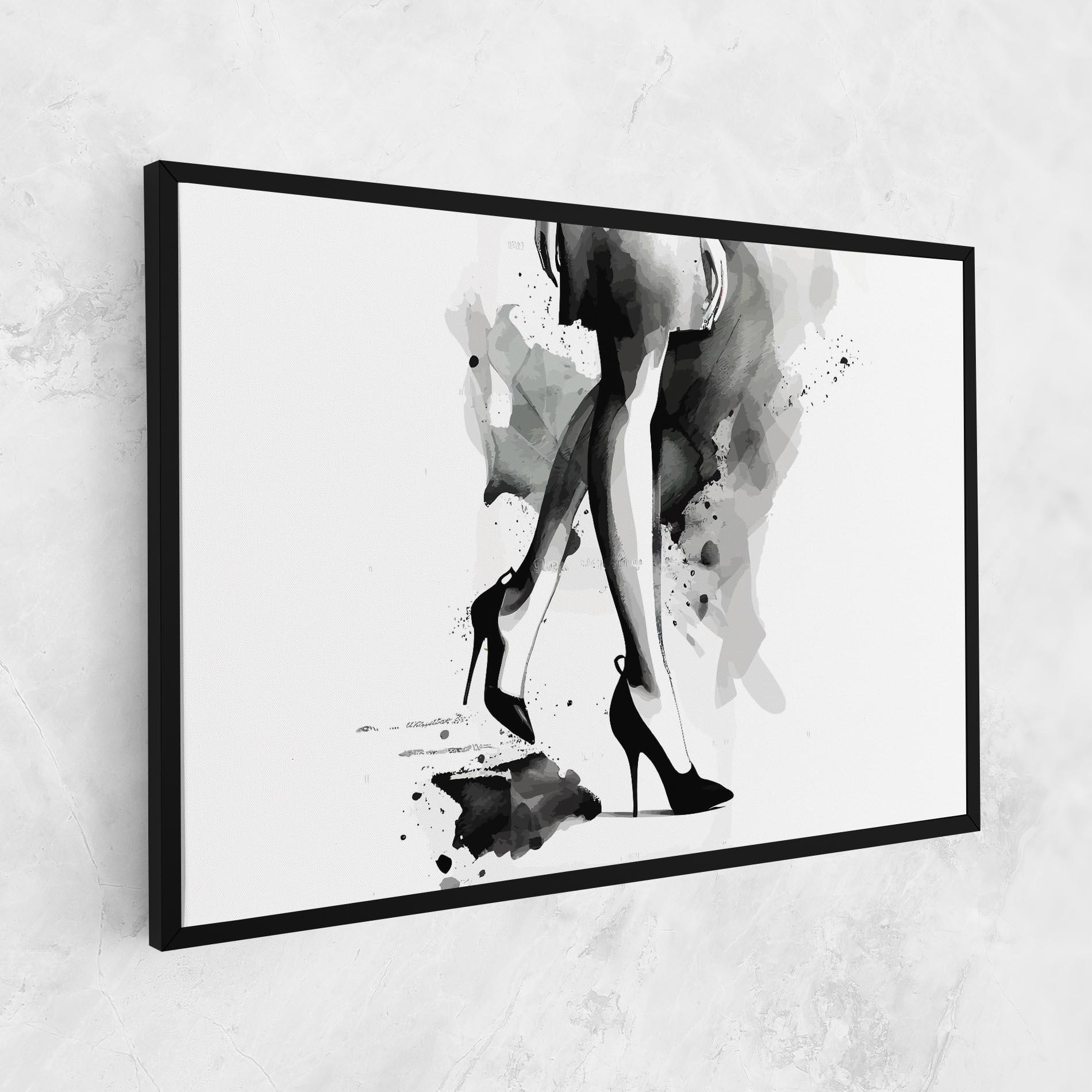 Vászonkép Watercolor Shoes mockup 1