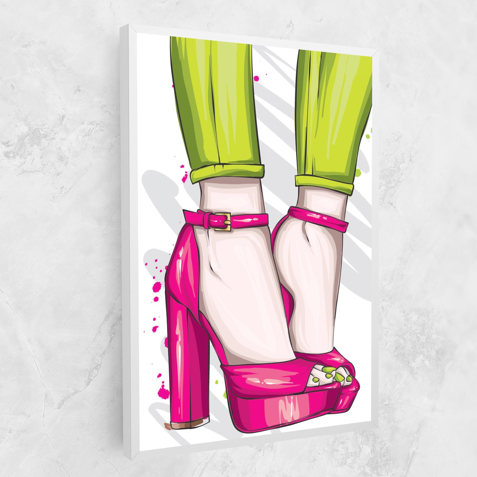 Vászonkép Green Nails mockup 1