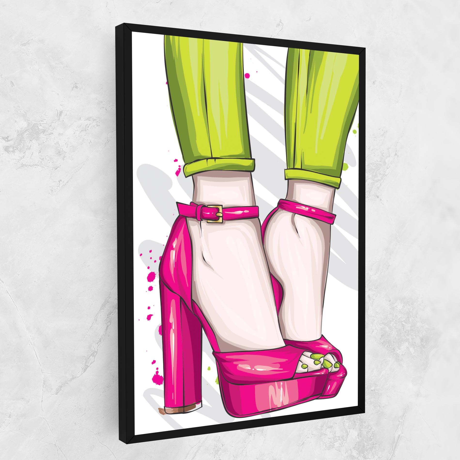 Vászonkép Green Nails mockup 1