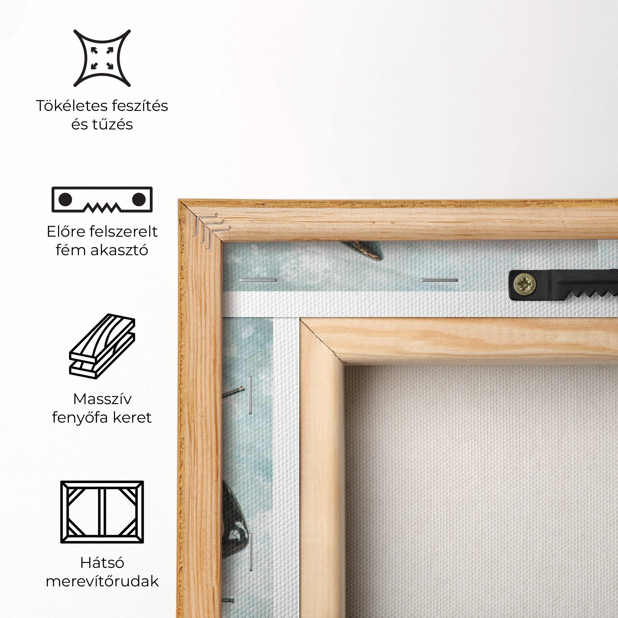 Vászonkép Black Shoes On Chair mockup 5